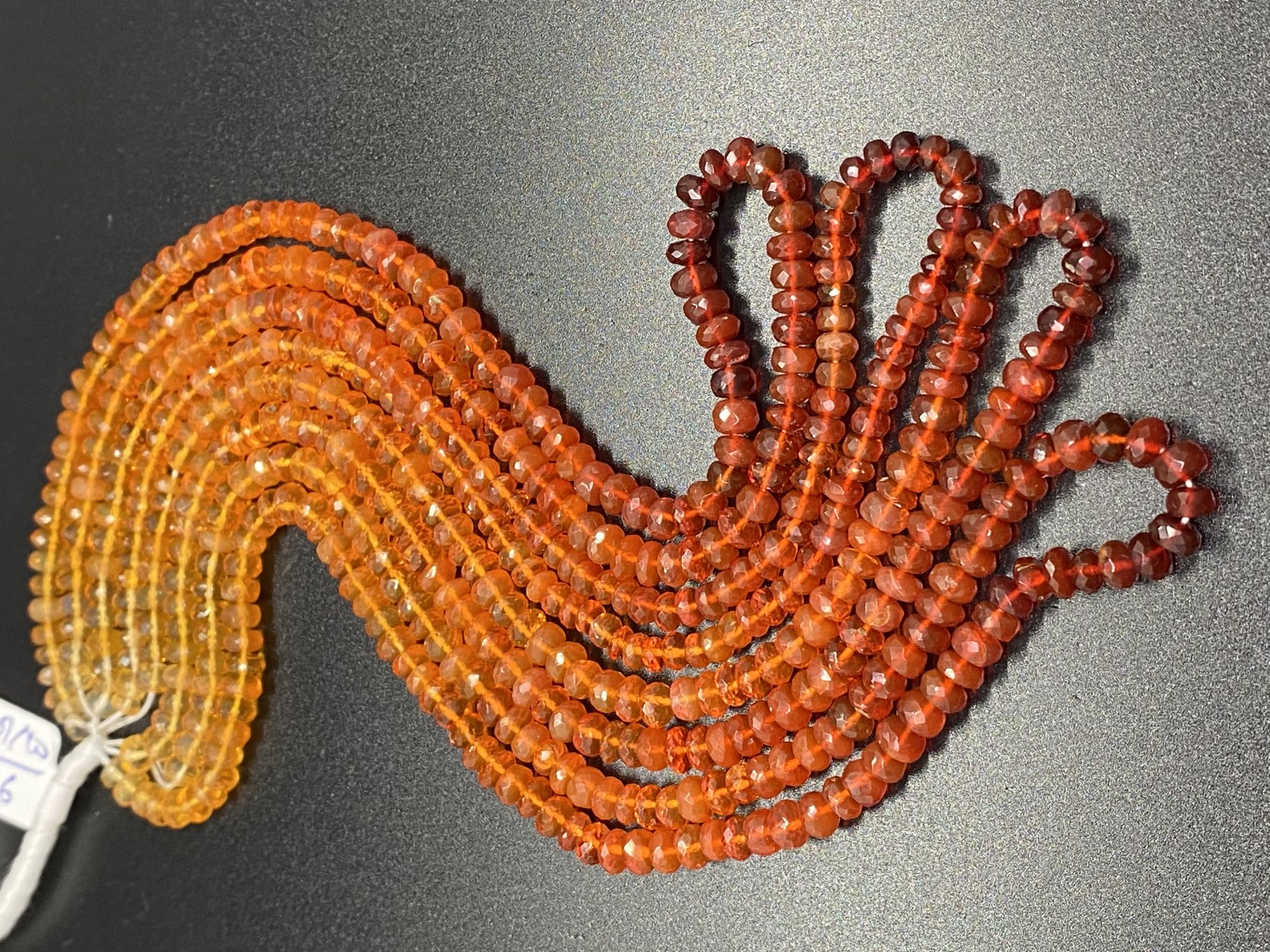 Fire Opal Rondelle Faceted