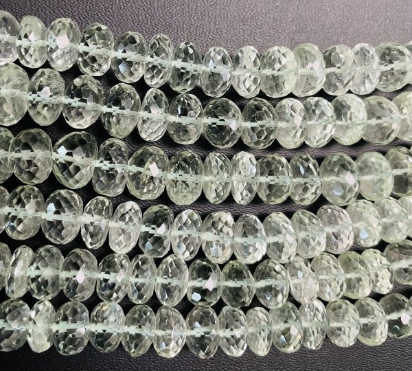 Green Amethyst Rondelle Faceted