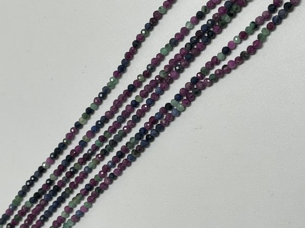 Multi Sapphire Rondelle Faceted