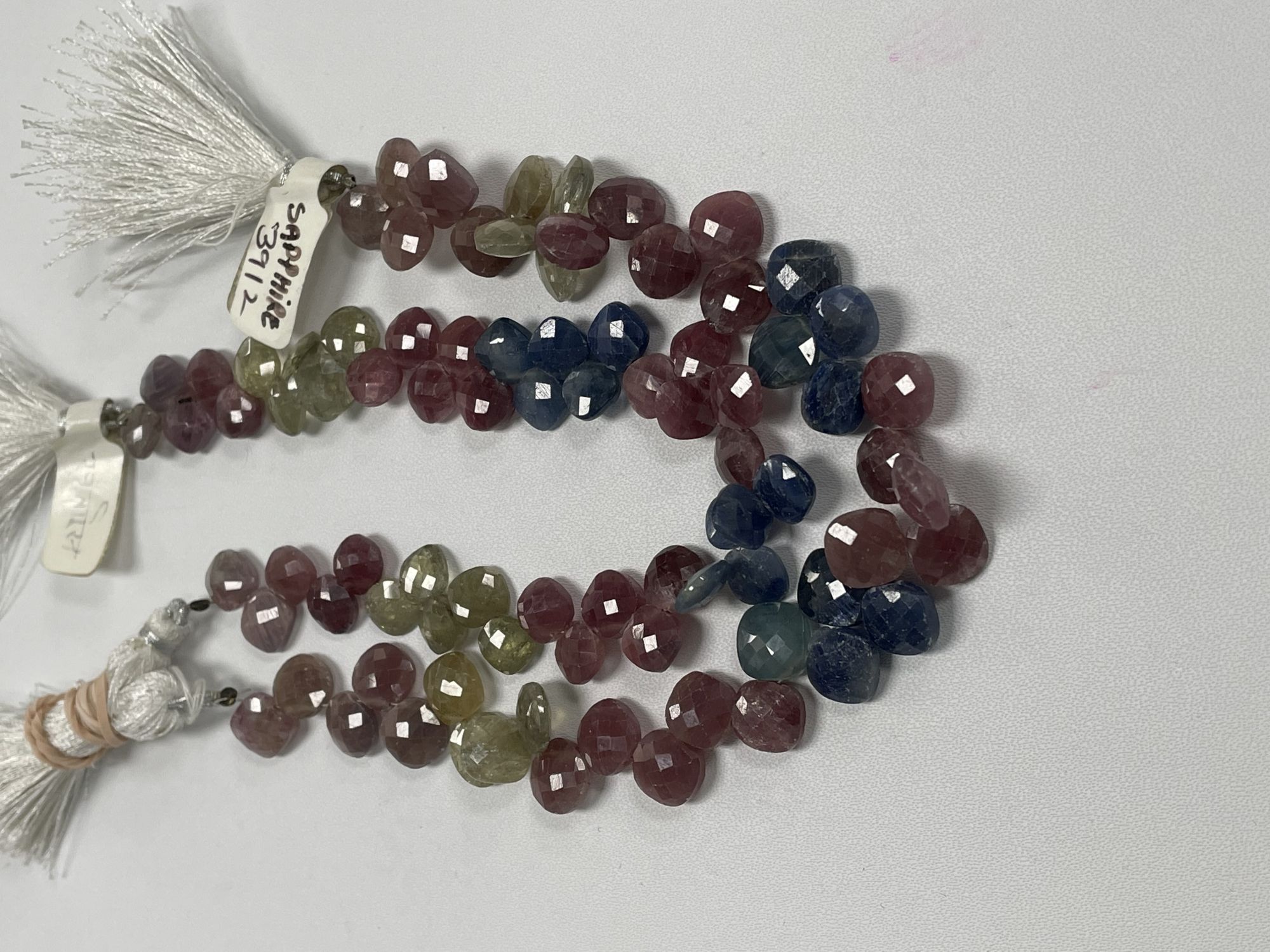 Multi Color Sapphire Cushion Faceted