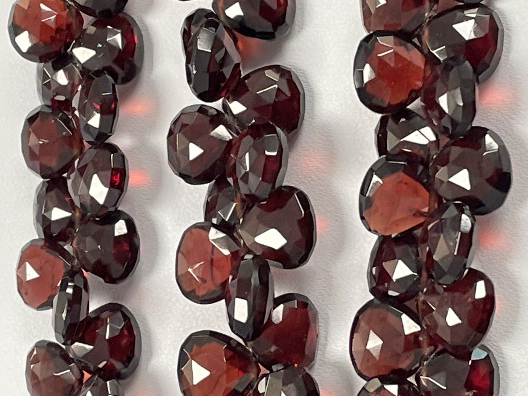 Red Garnet Heart Faceted