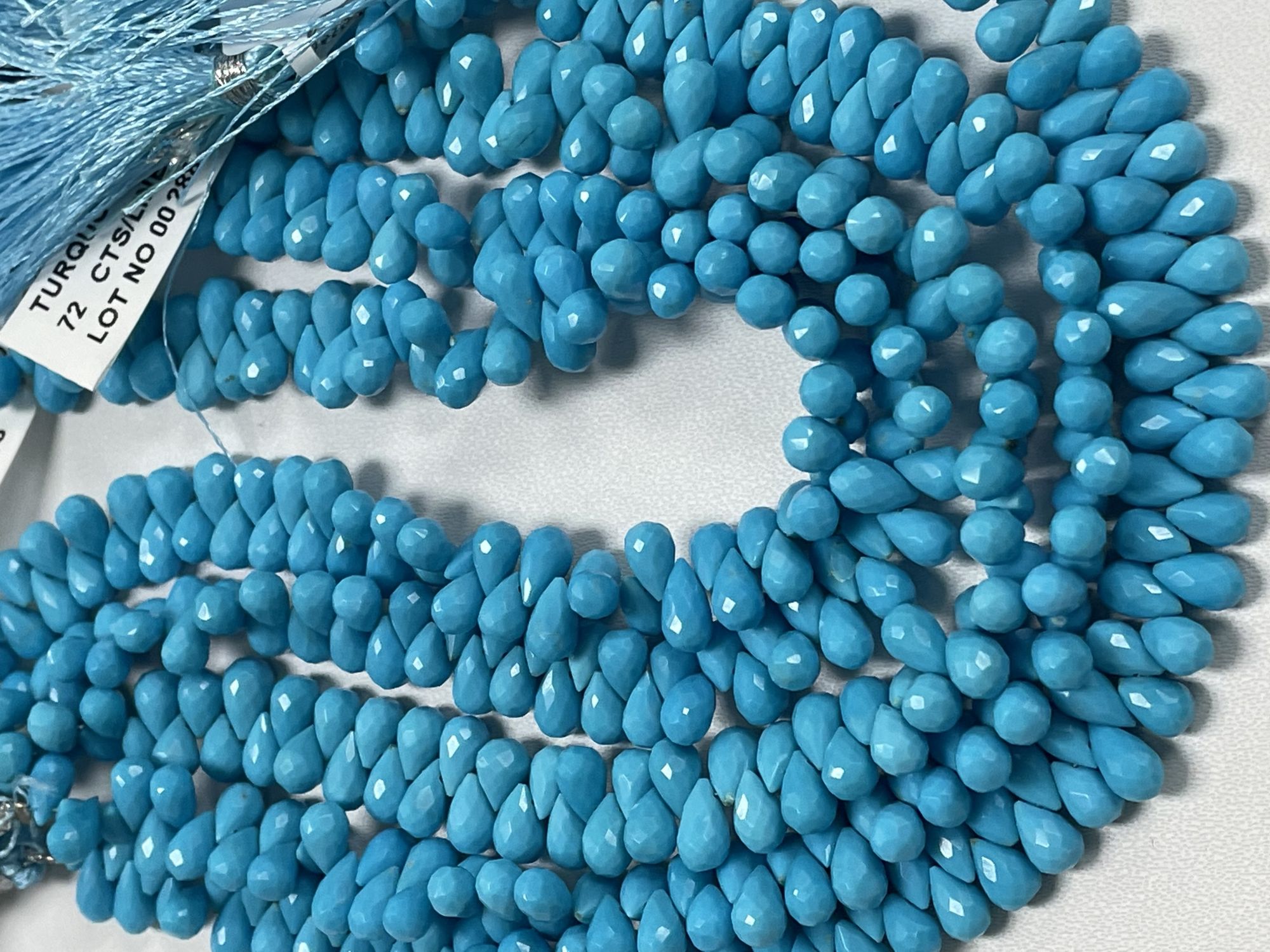 Turquoise Drop Faceted