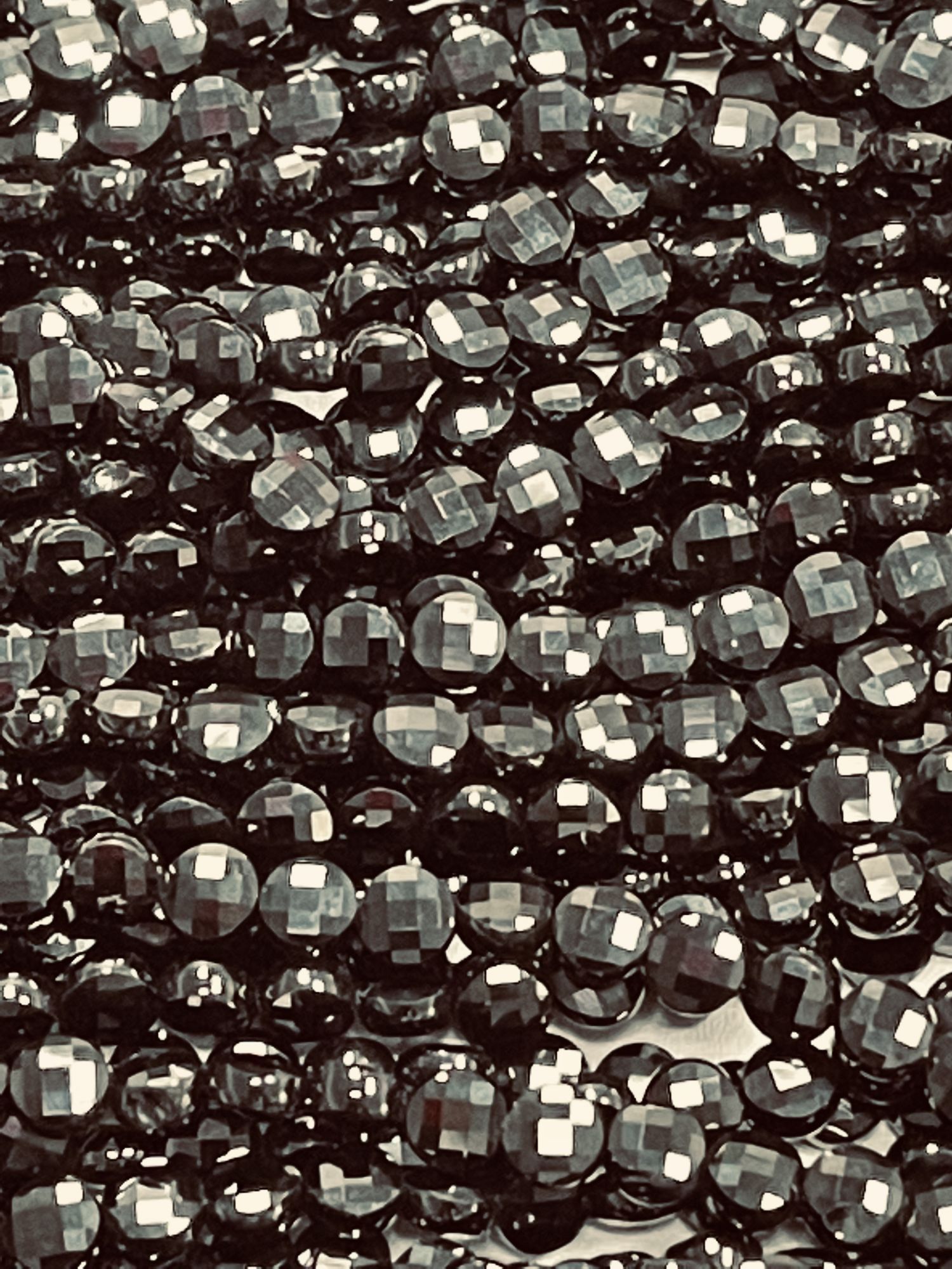Black Spinel Coin Faceted