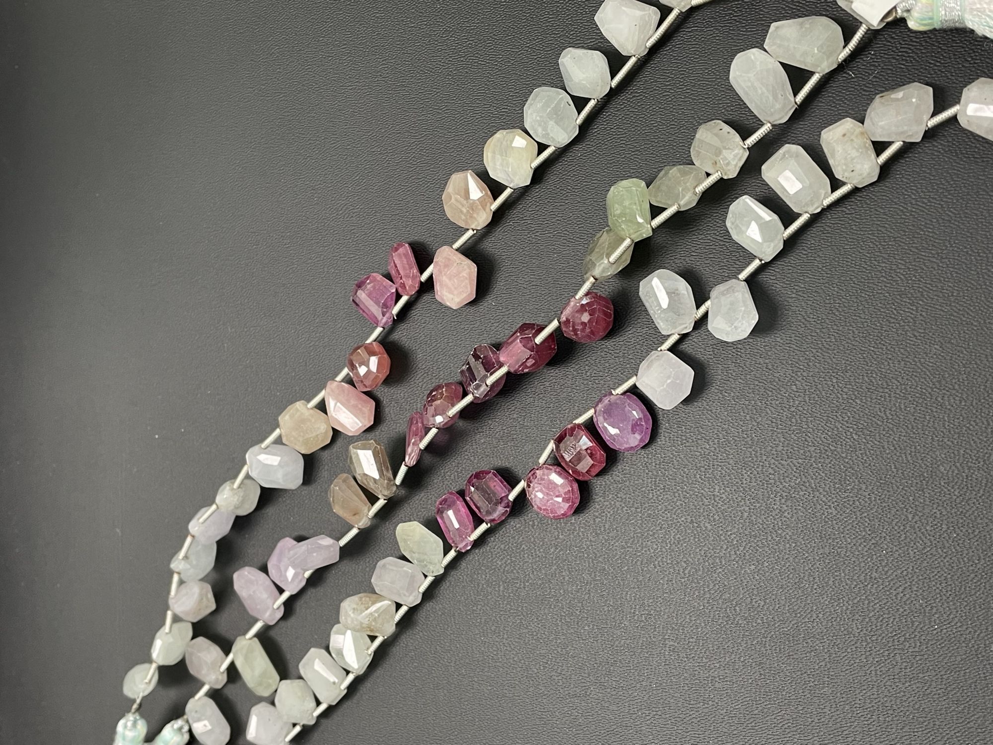 Multi Color Sapphire Funky Cut Faceted