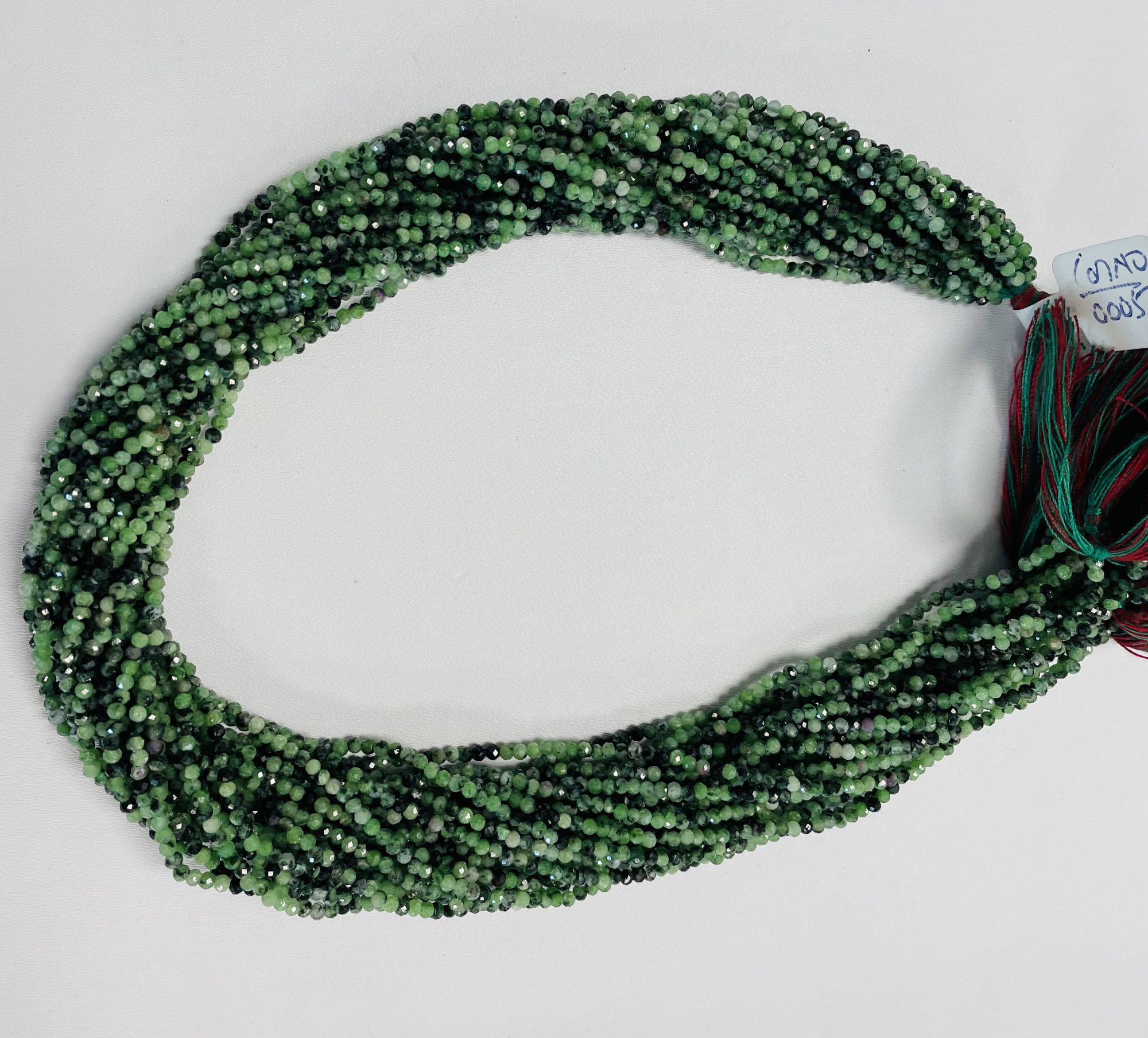 Ruby Zoisite Rondelle Faceted