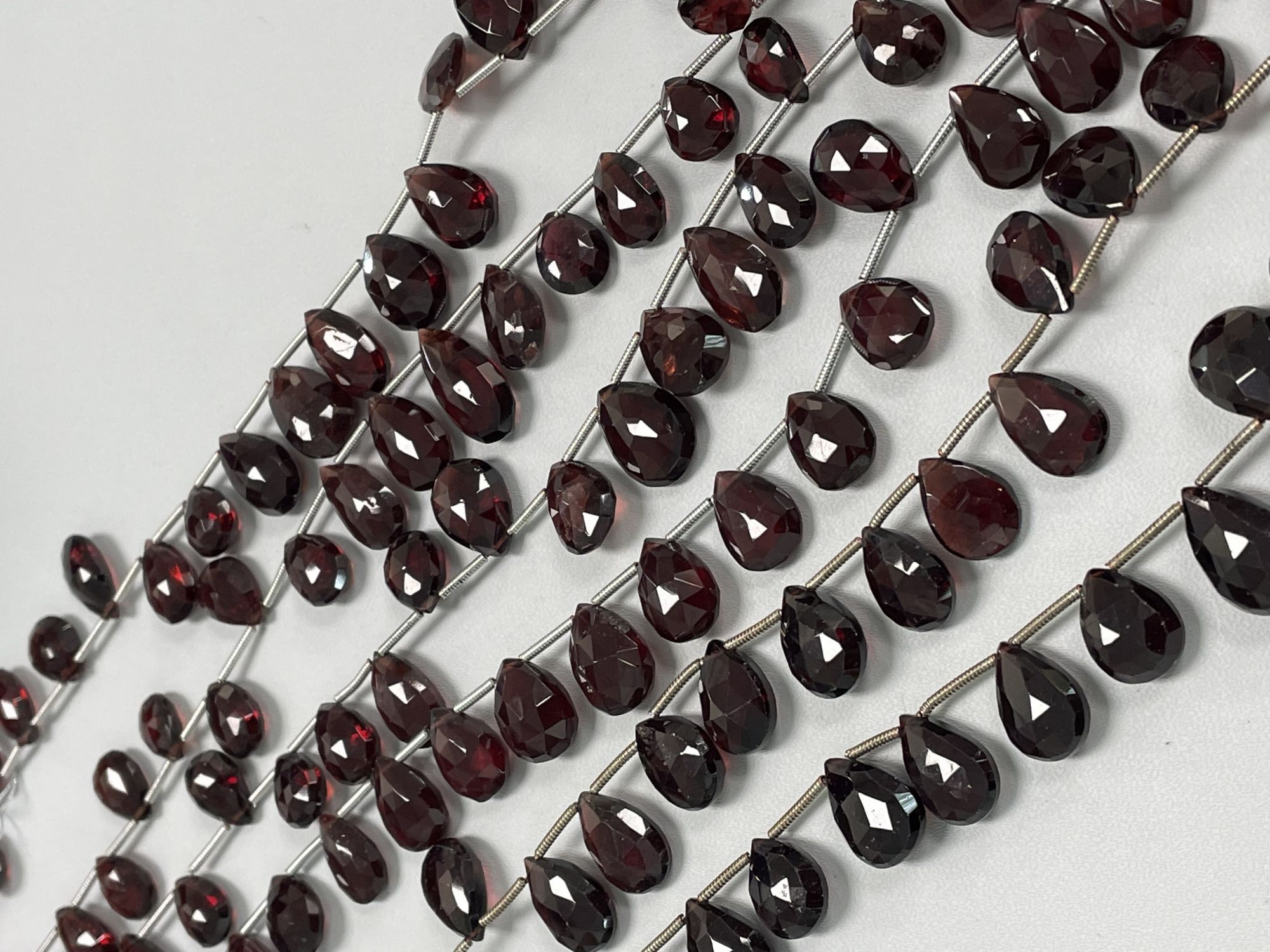 Red Garnet Pear Faceted