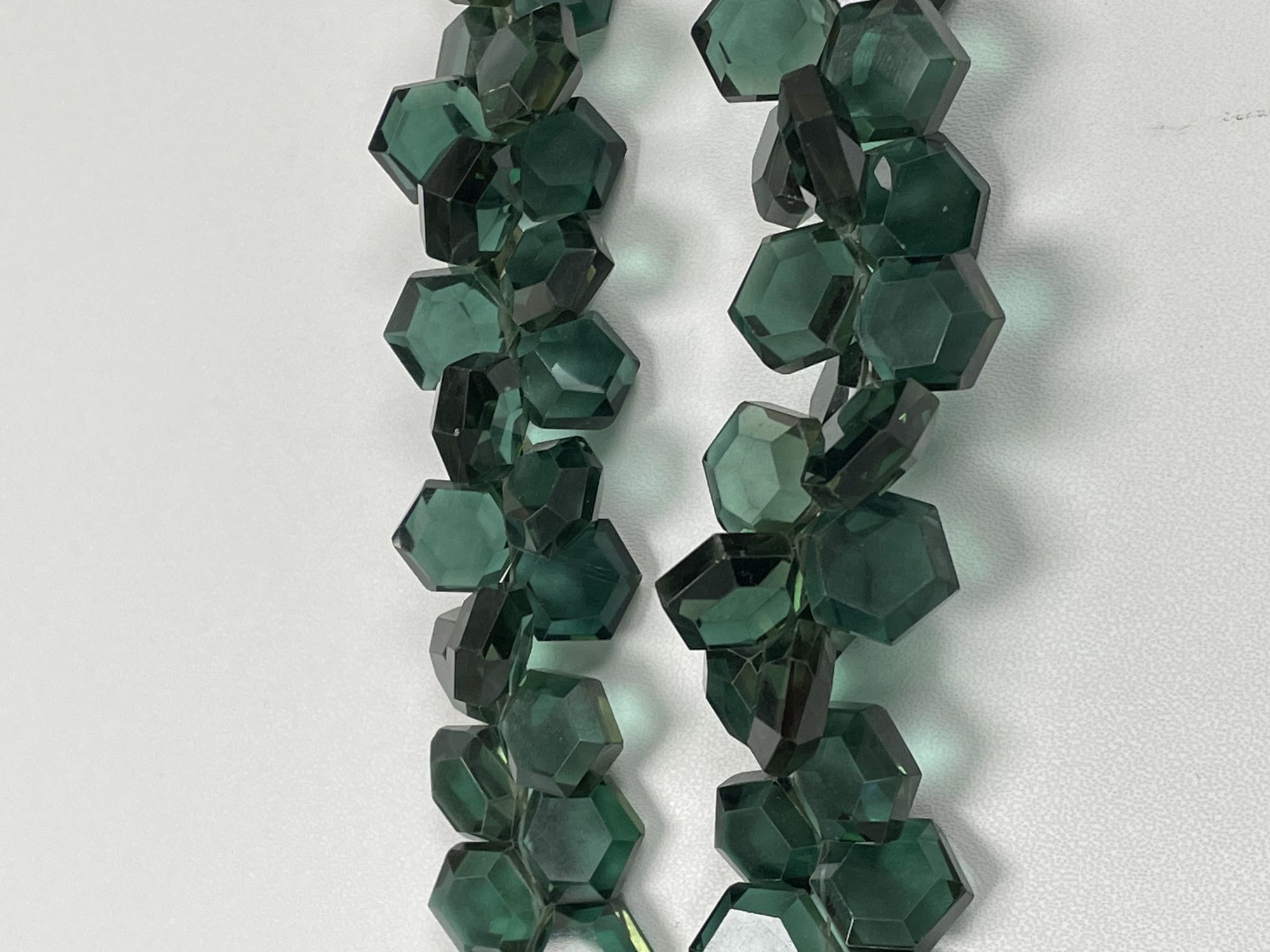 Green Hydro Quartz Hexagon Faceted
