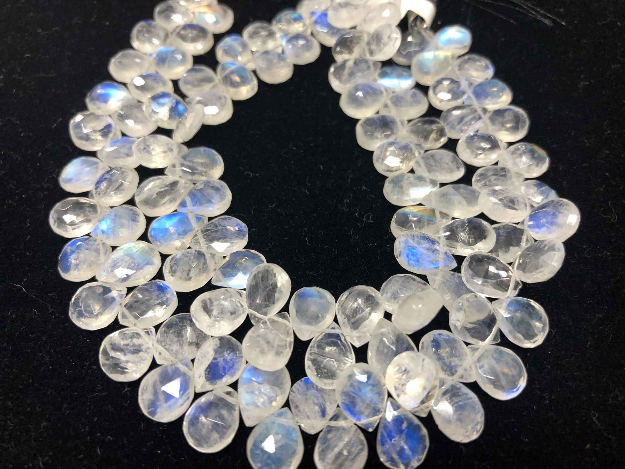 Moonstone Pears Faceted