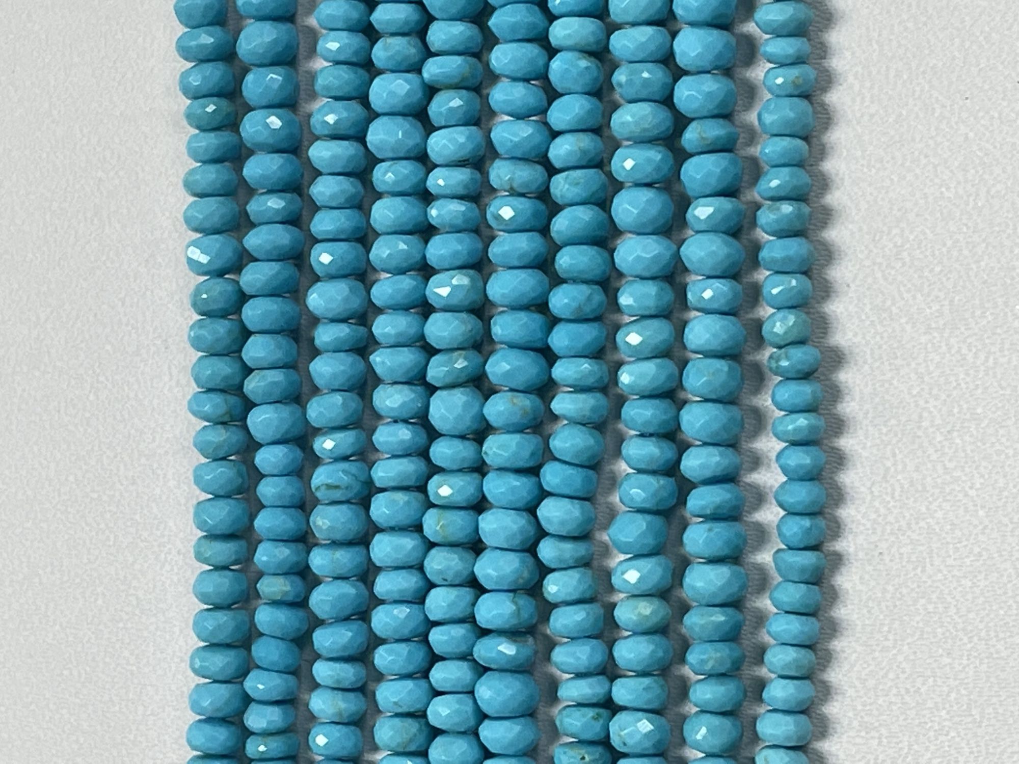 Turquoise Rondelle Faceted