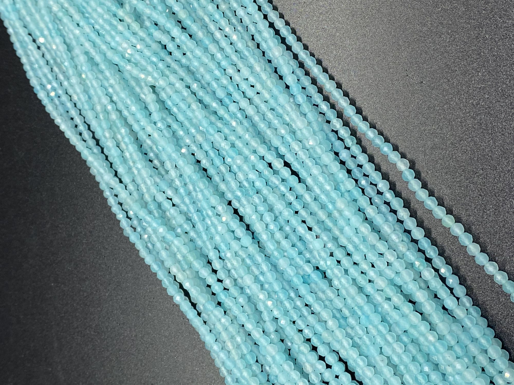 Aqua Chalcedony Rounds Faceted