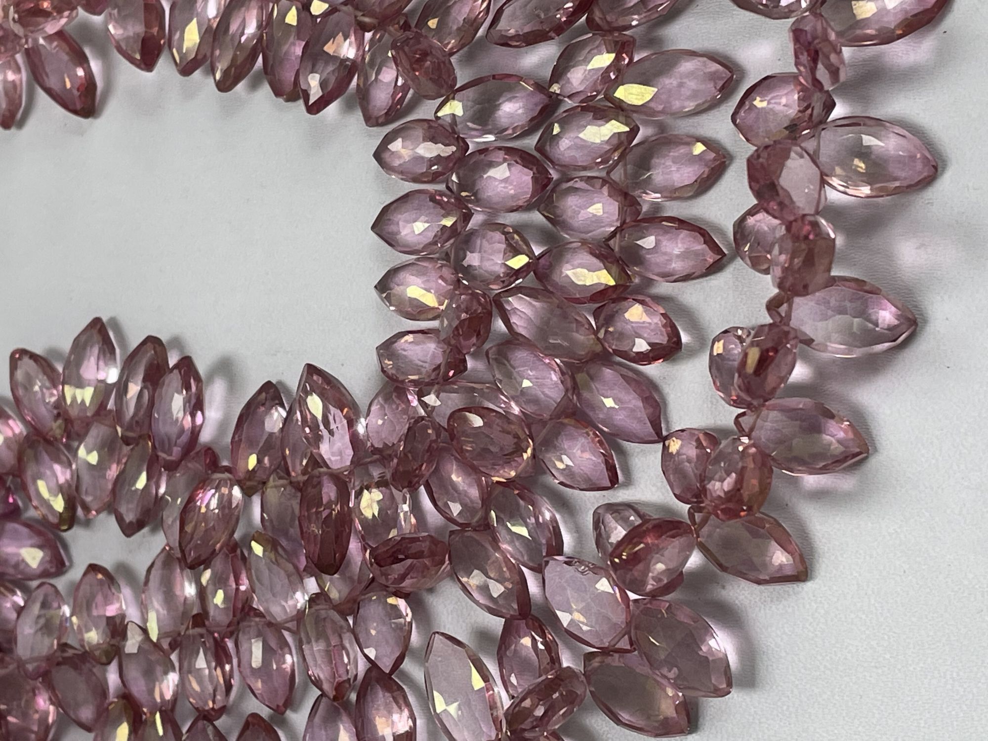 Pink Mystic Quartz Marquise Faceted