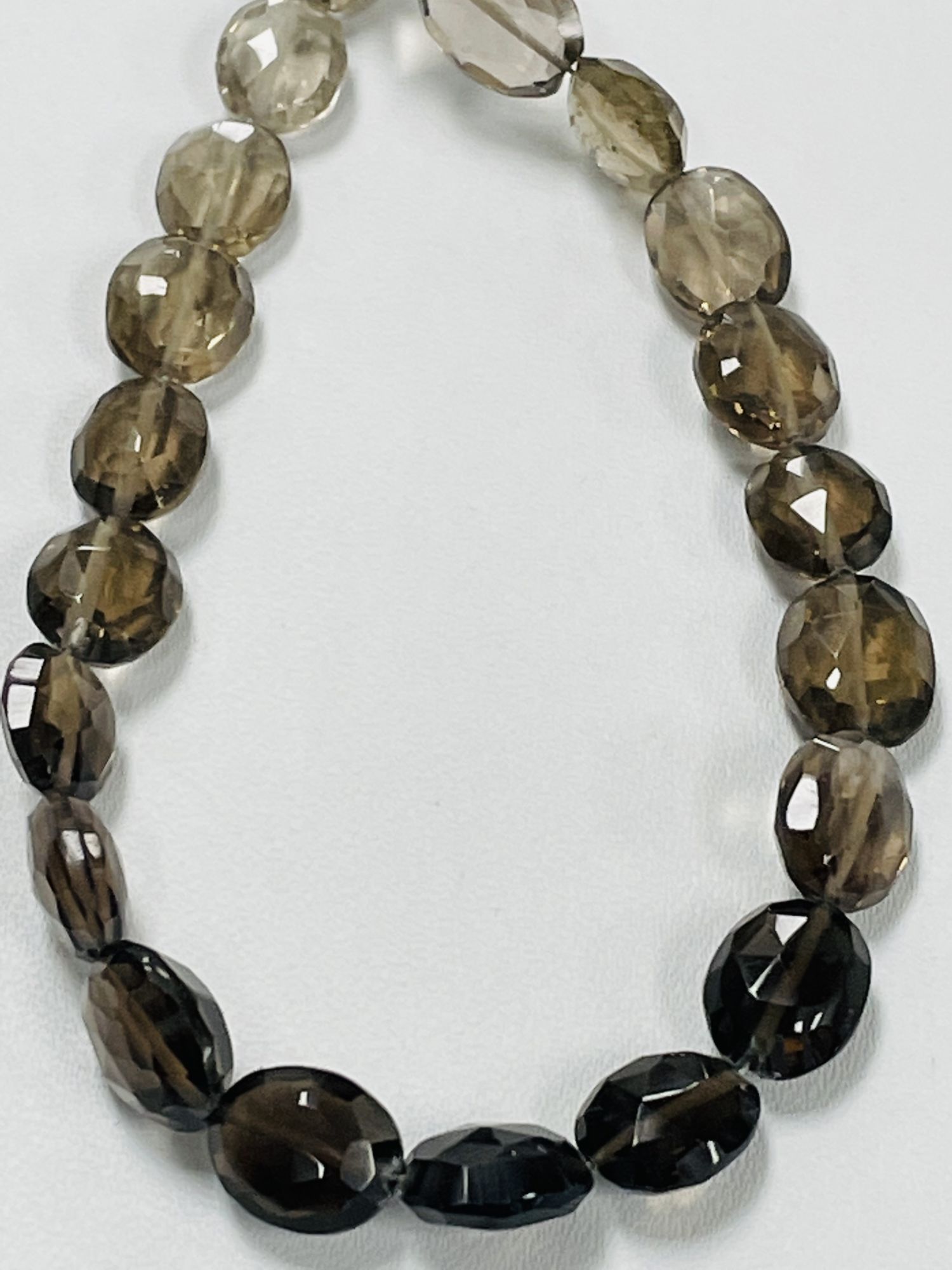 Shaded Smoky Quartz Oval Faceted