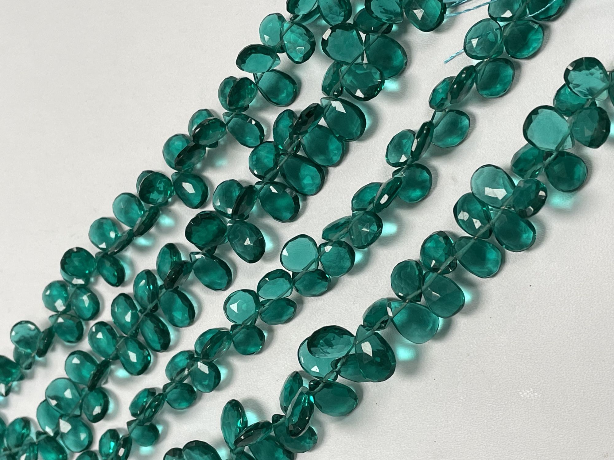 Teal Hydro Quartz Pear Faceted