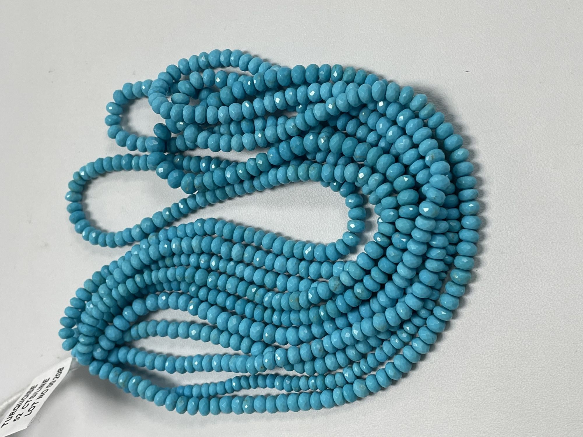 Turquoise Rondelle Faceted