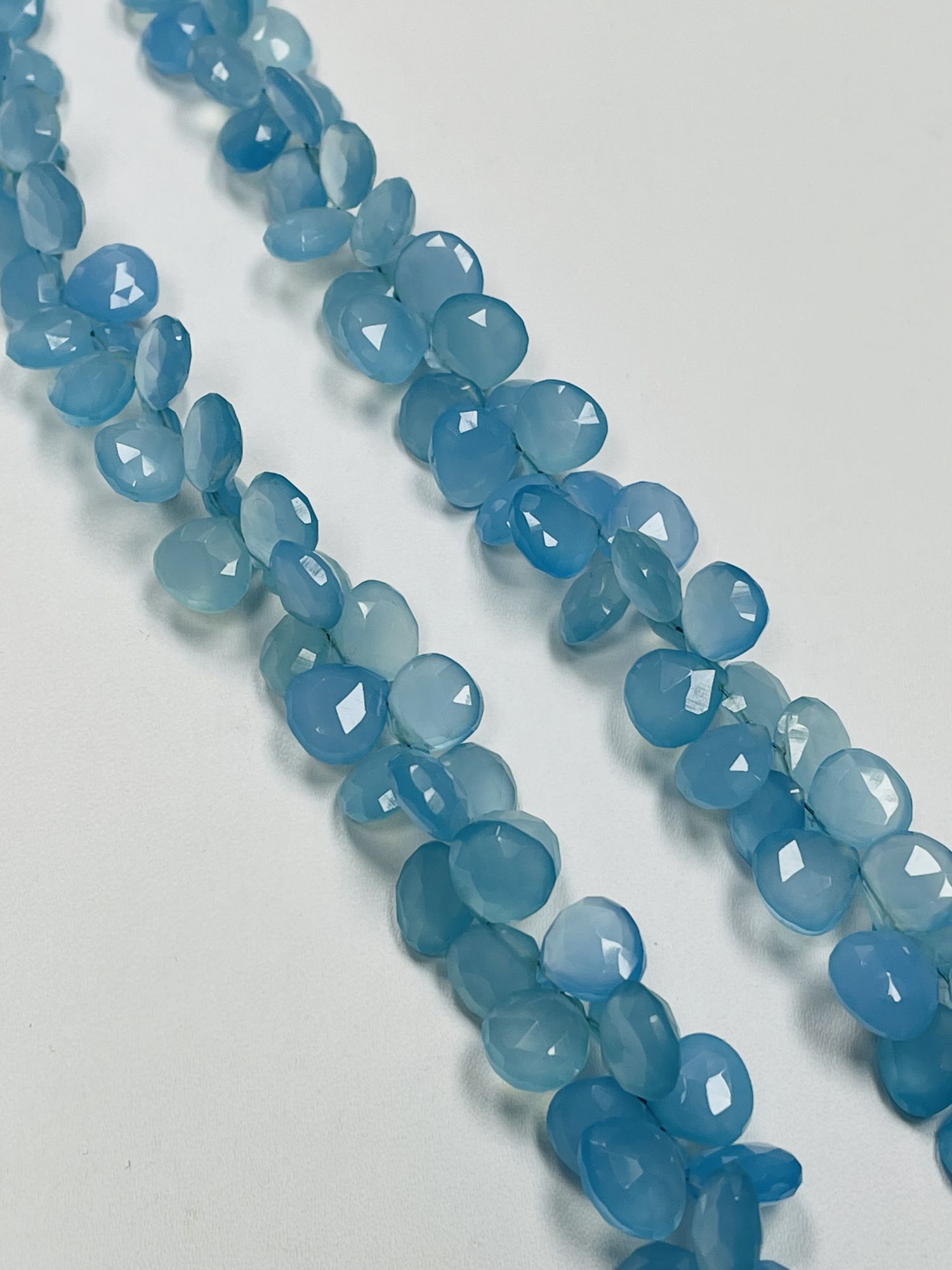 Blue Chalcedony Heart Faceted