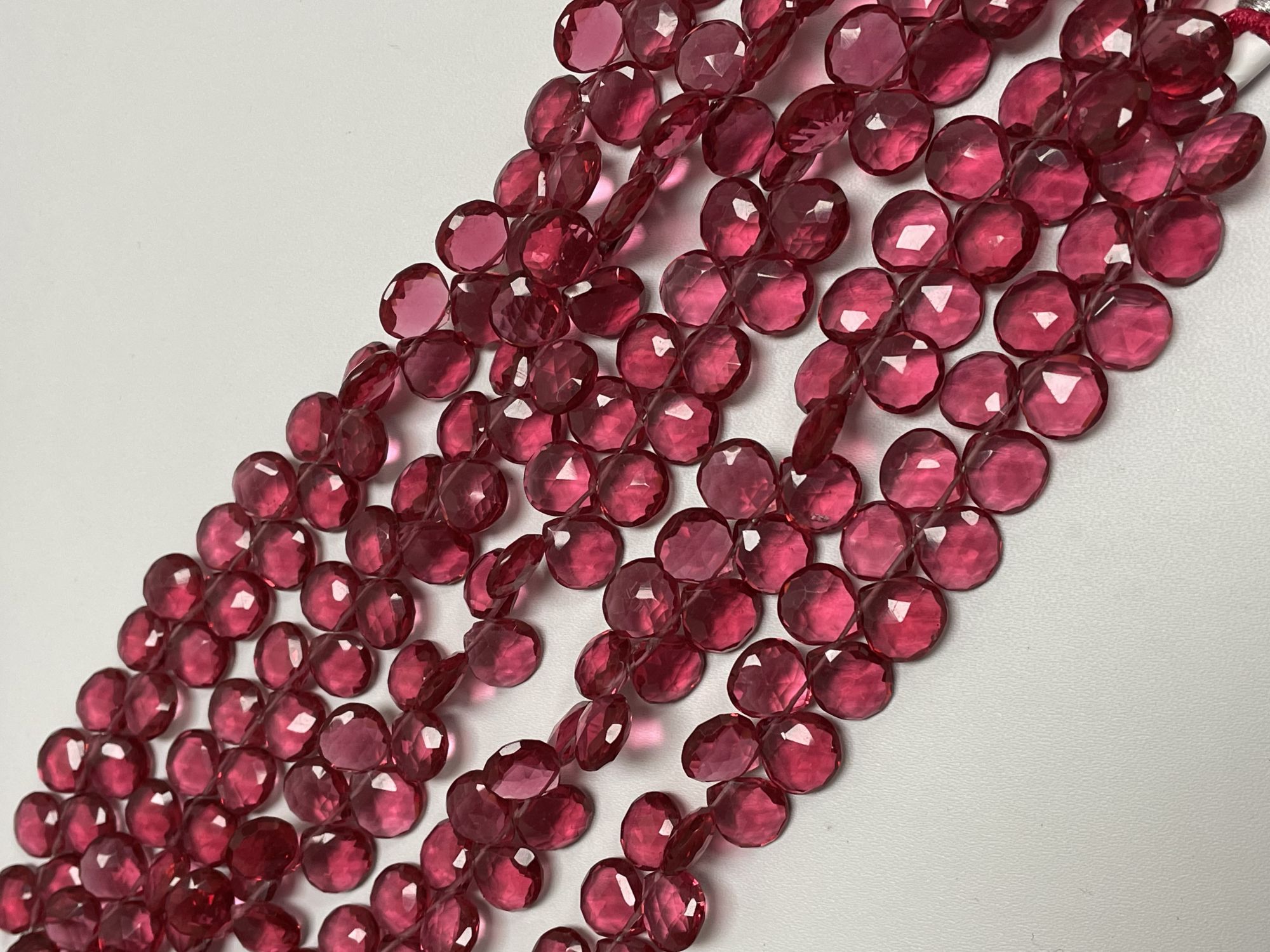 Rubilite Hydro Quartz Heart Faceted