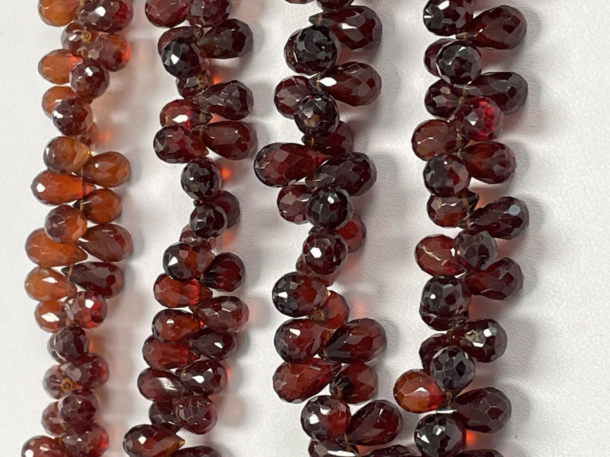 Hessonite Garnet Drop Faceted