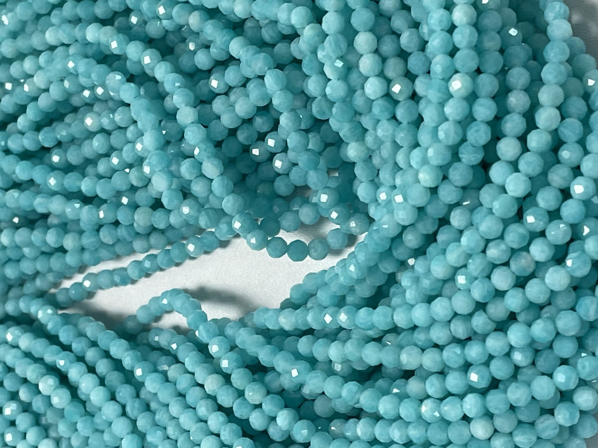 Amazonite Rondelle Faceted