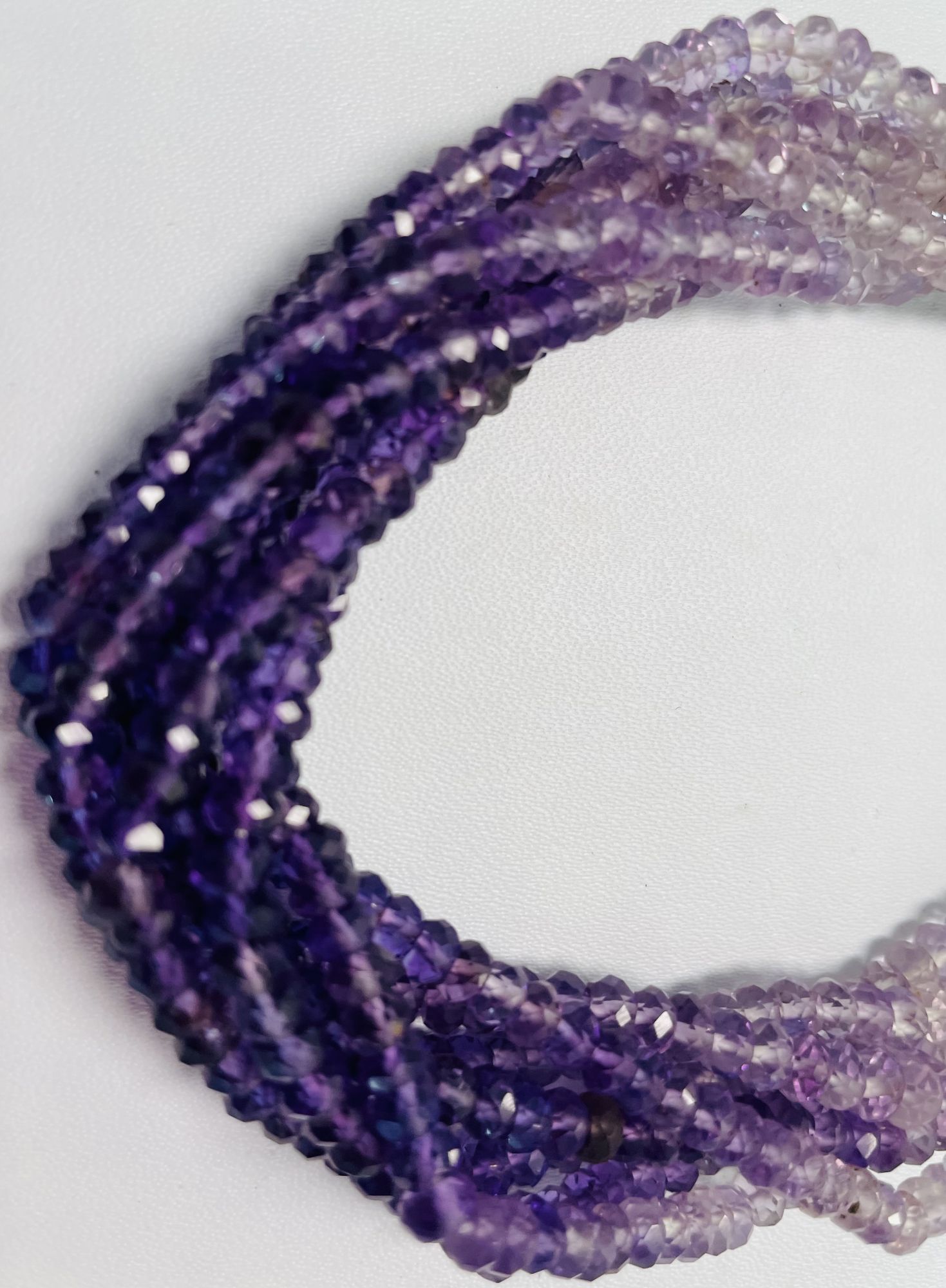 Purple Amethyst Rondelle Faceted