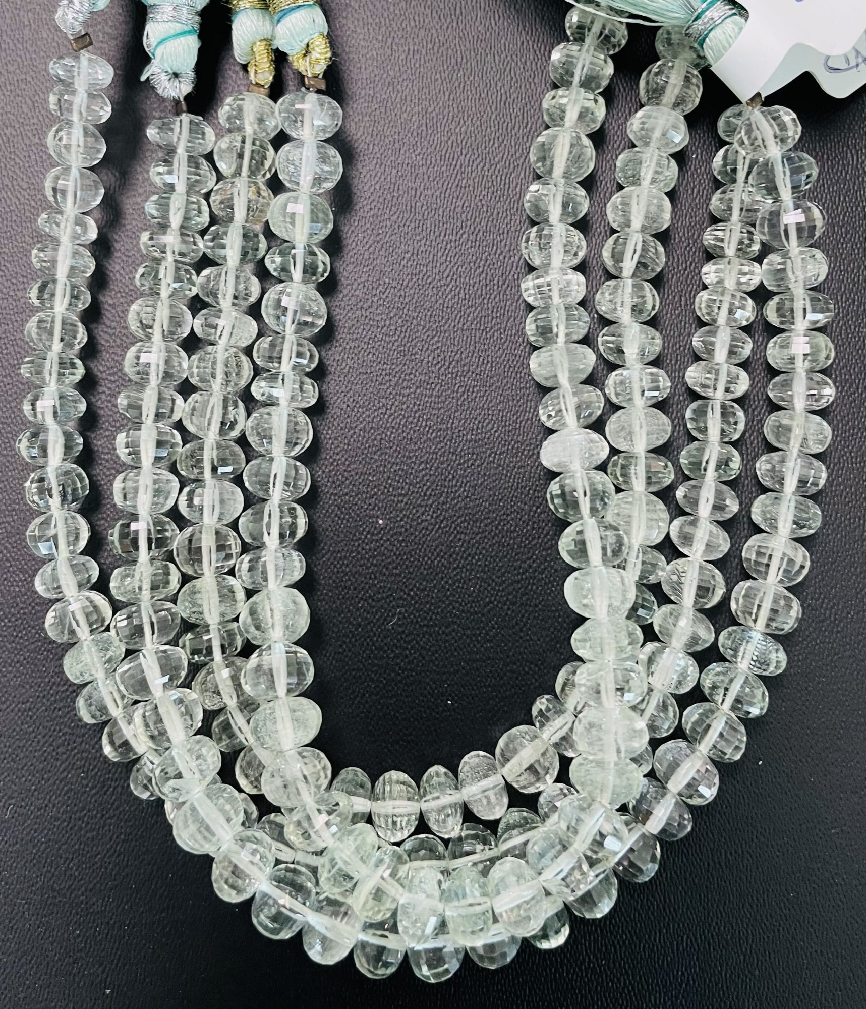 Green Amethyst Rondelle Faceted