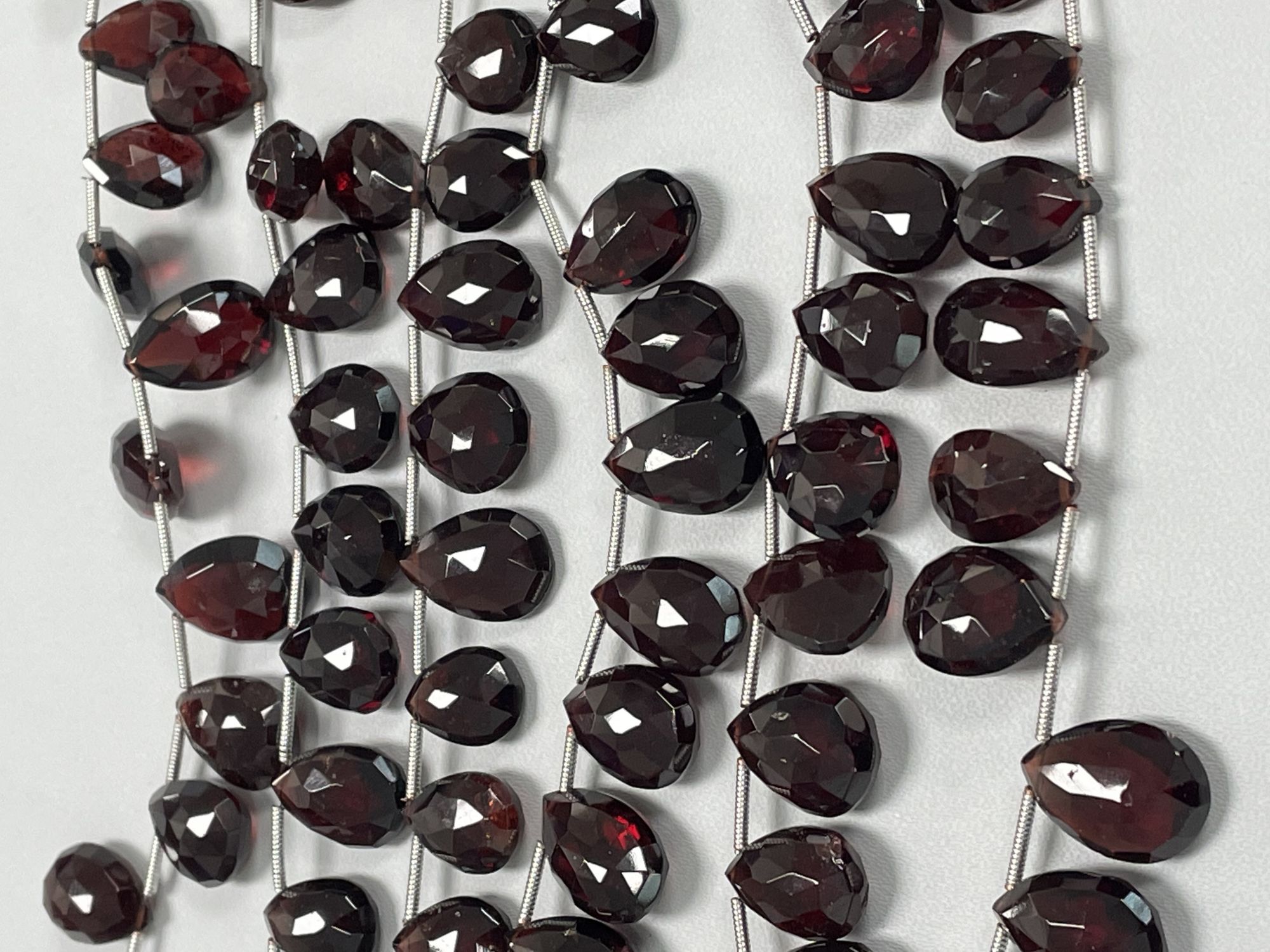 Red Garnet Pear Faceted