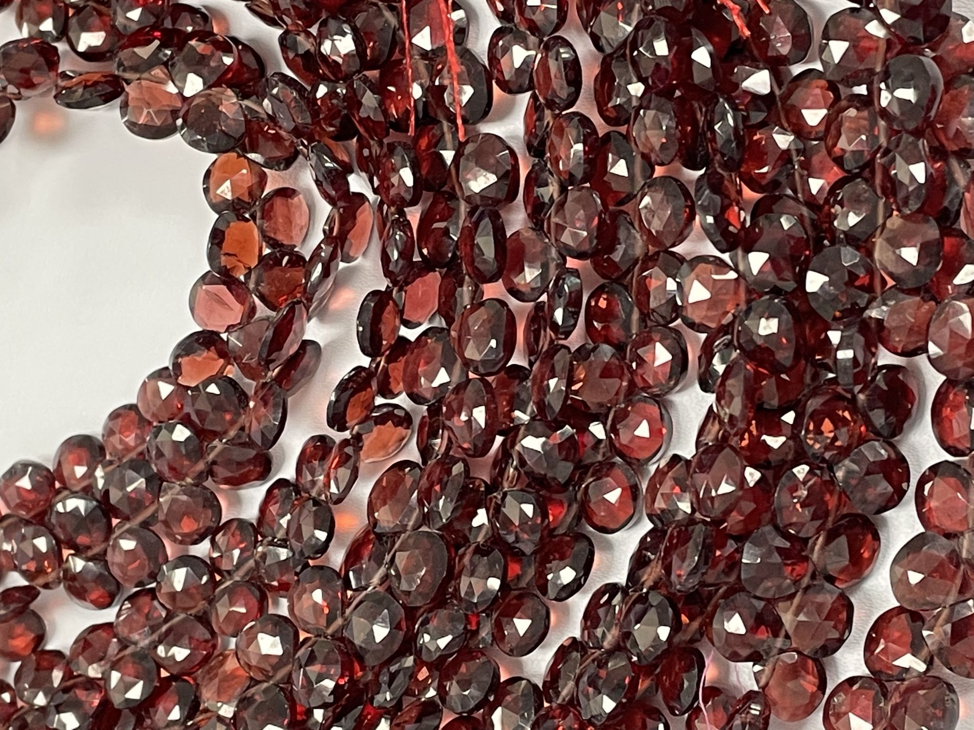 Red Garnet Heart Faceted