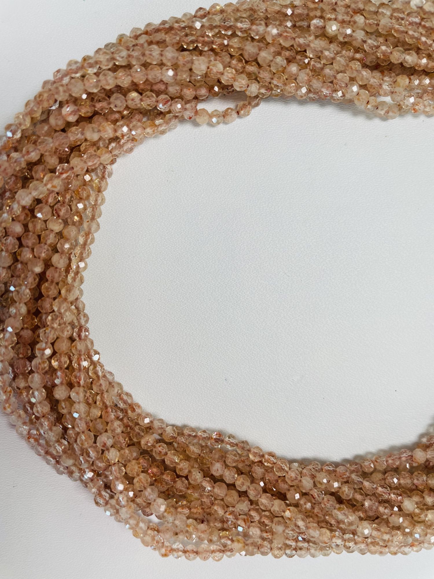 Sunstone Rondelle Faceted