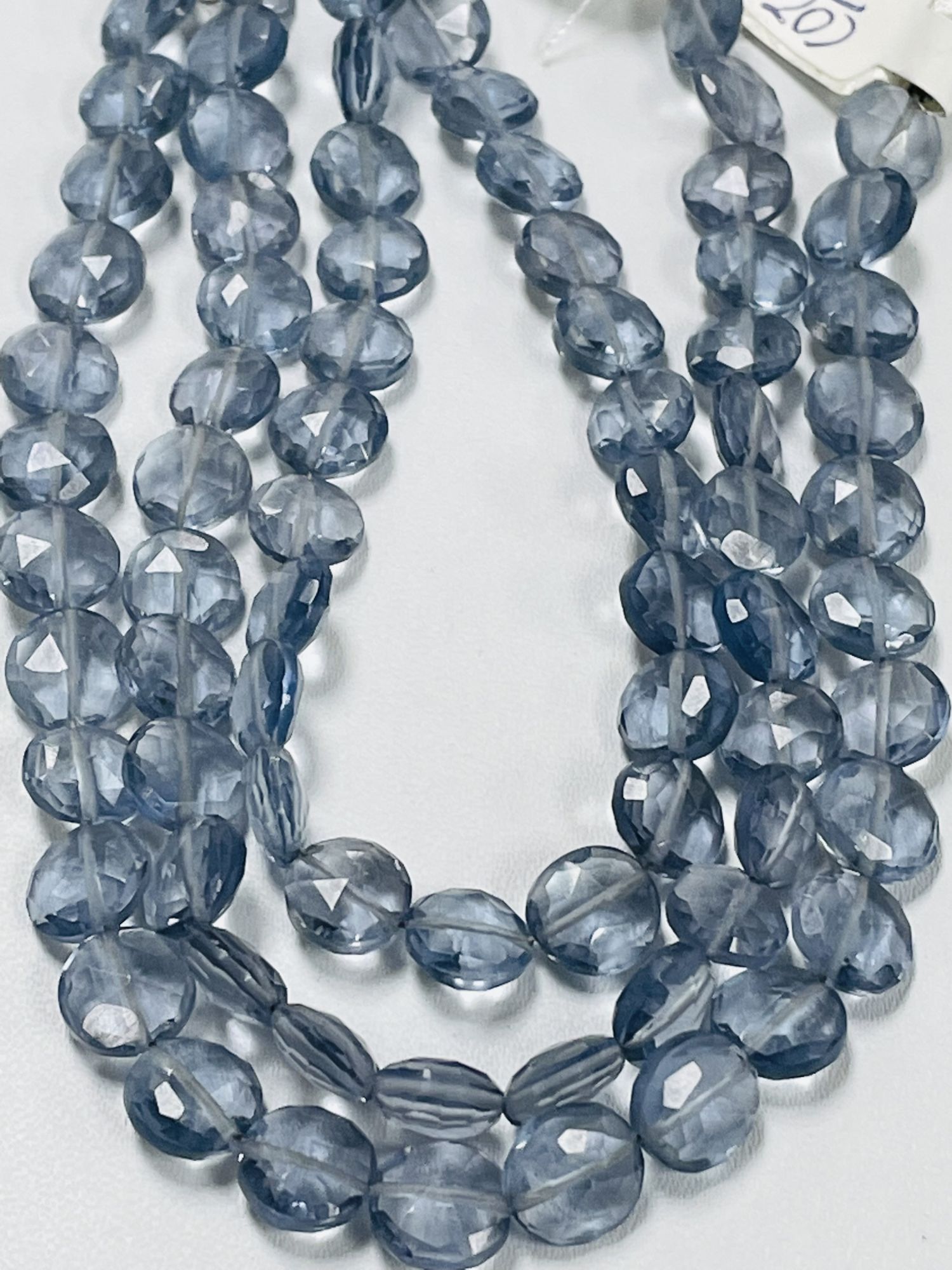 Iolite Hydro Quartz Coins Faceted