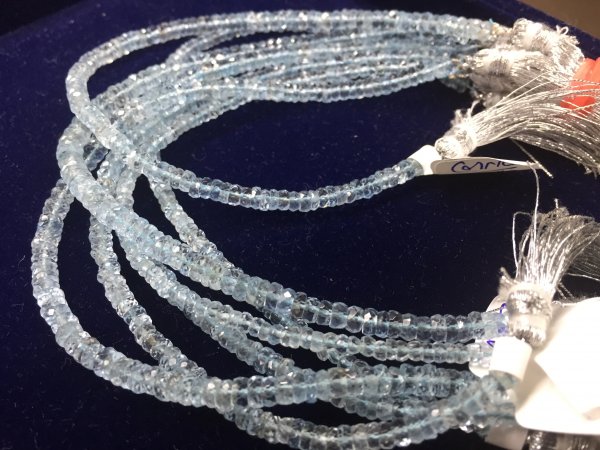 Aquamarine Rondelle Faceted