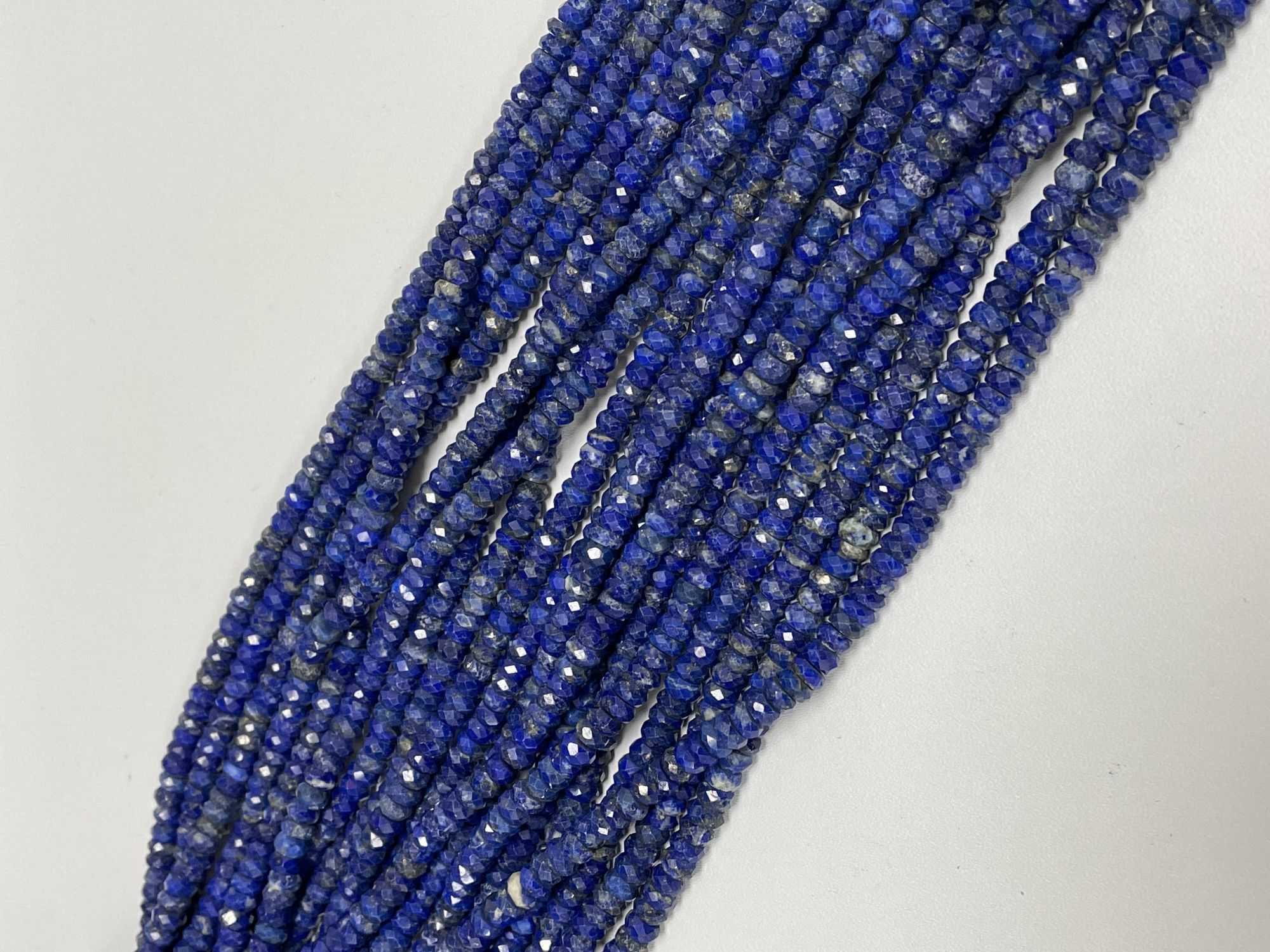 Lapis Rondelle Faceted