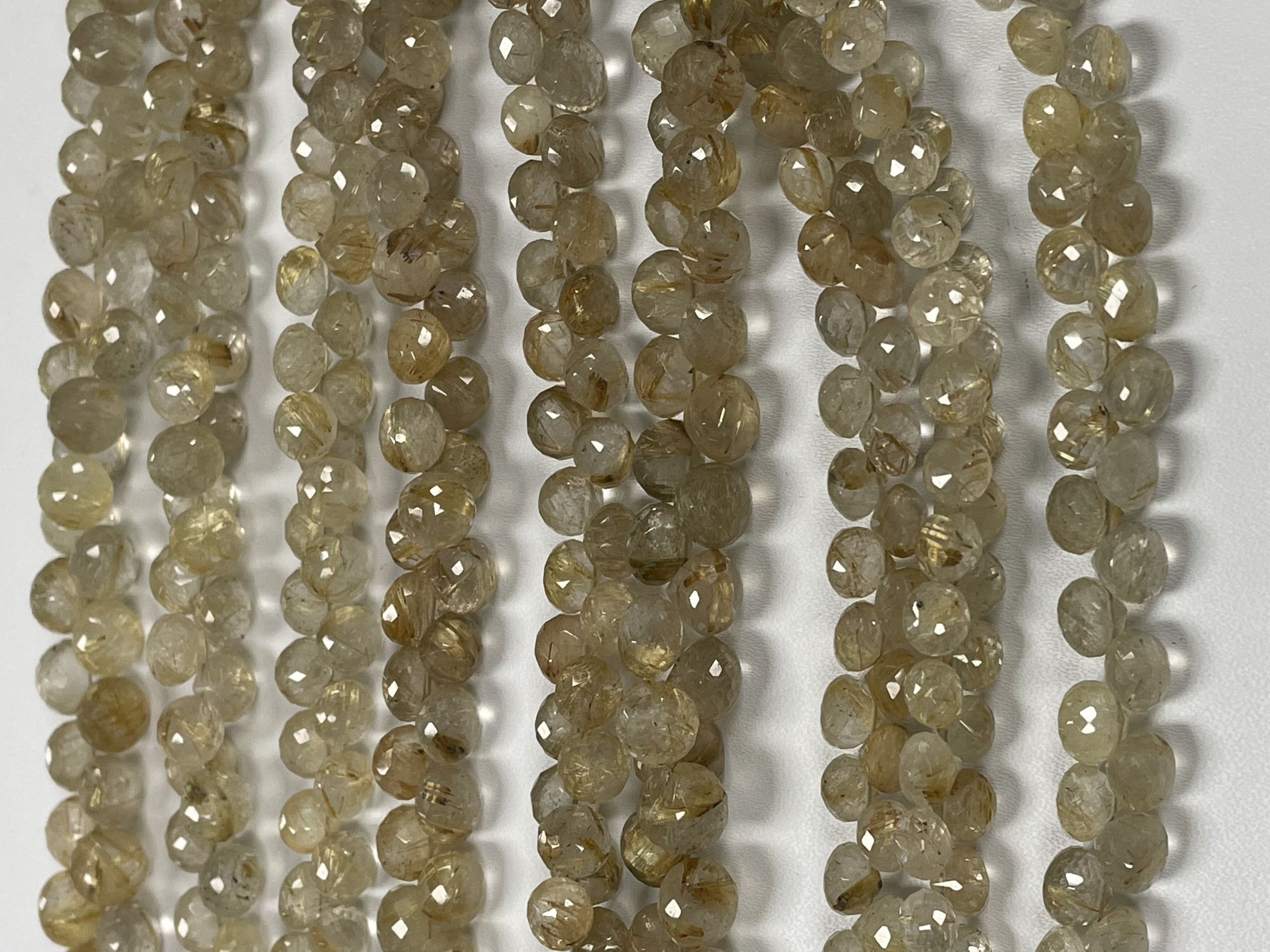 Golden Rutilated Quartz Onion Faceted