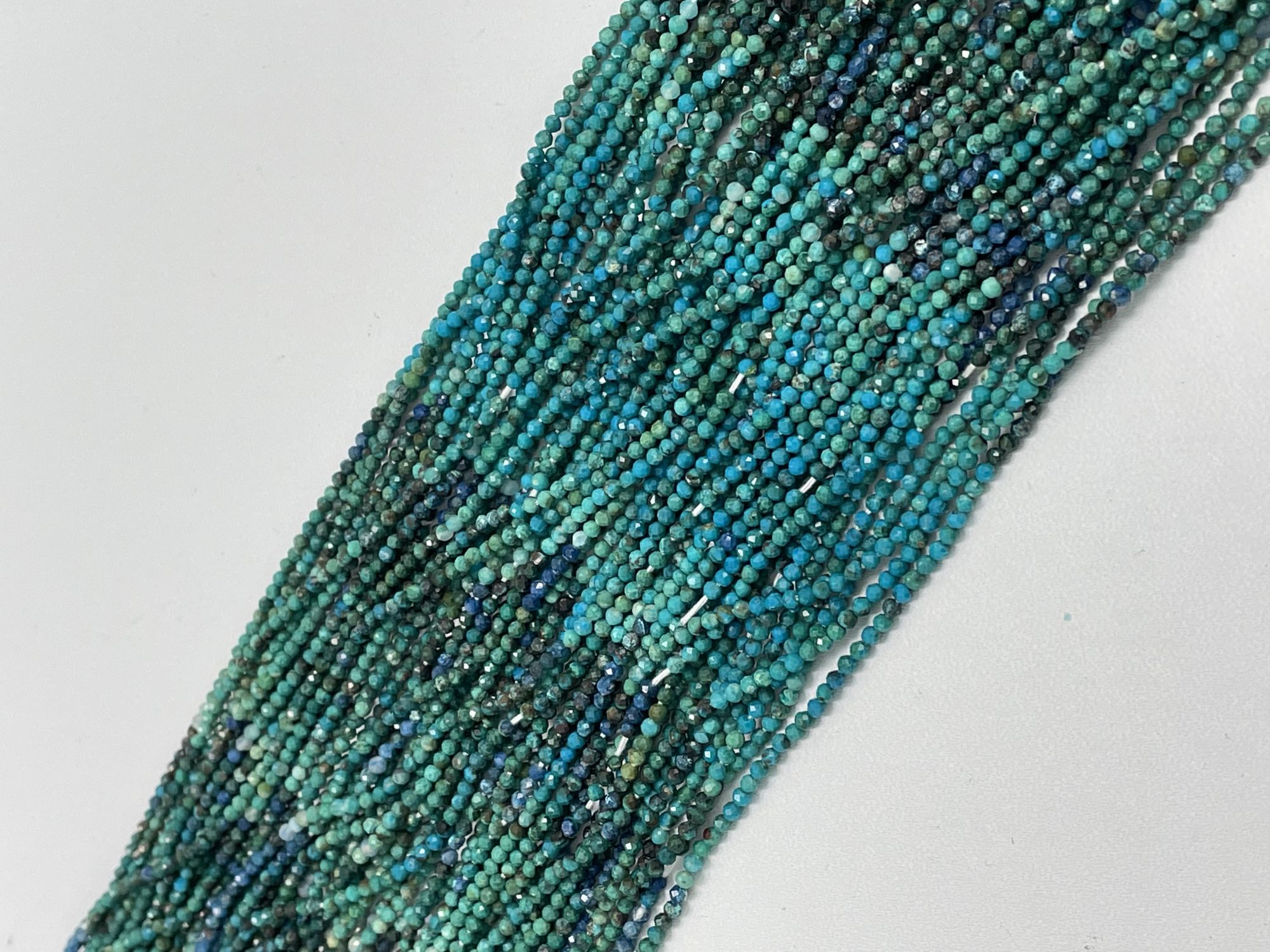 Shaded Chrysocolla Rondelle Faceted