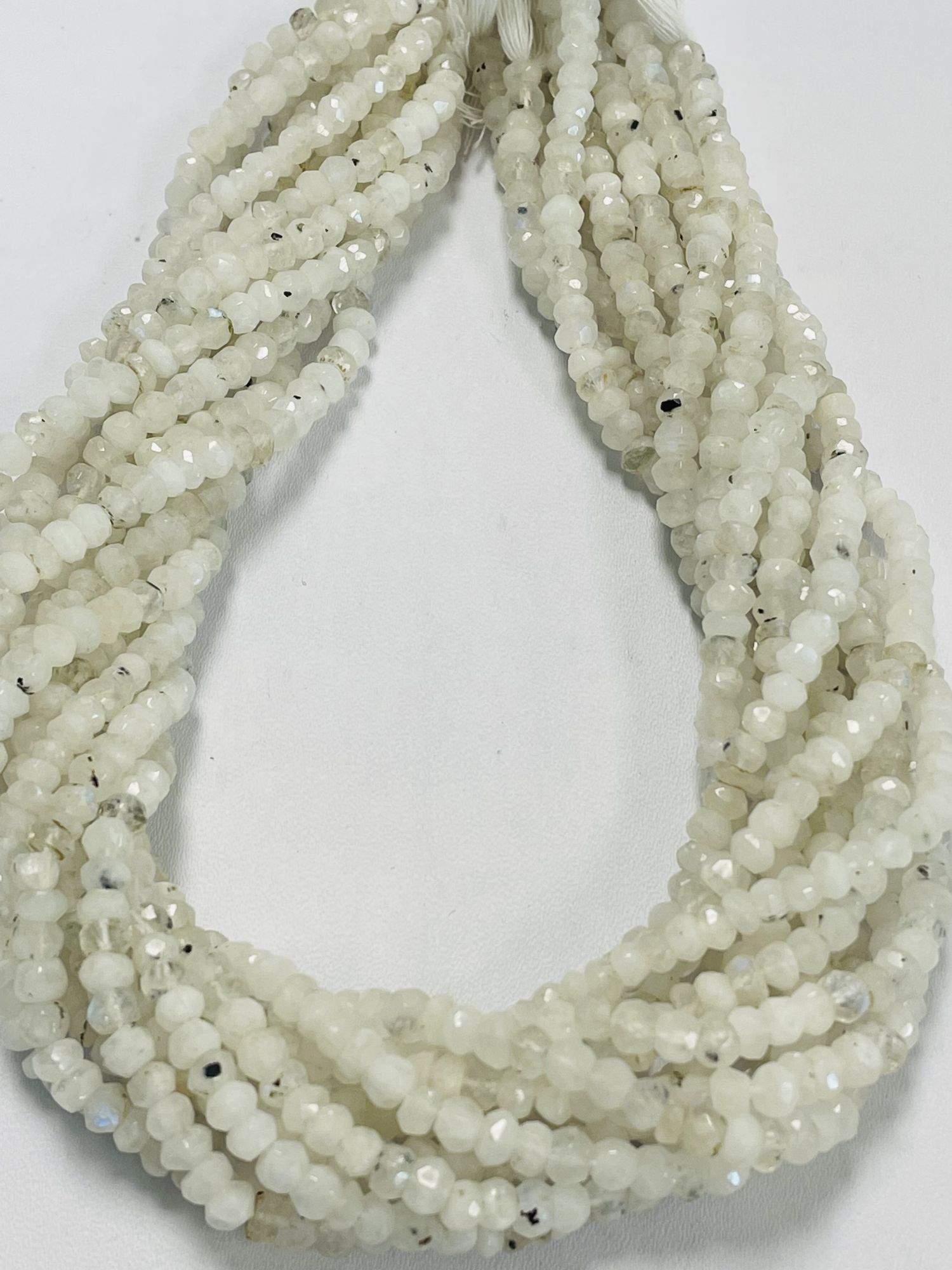 Rainbow Moonstone Rondelle Faceted