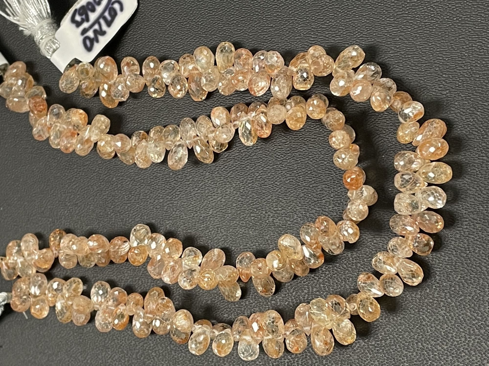 Orange Zircon Drop Faceted