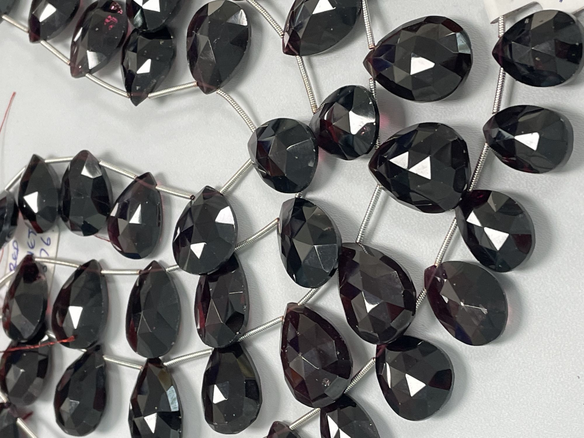 Red Garnet Pear Faceted