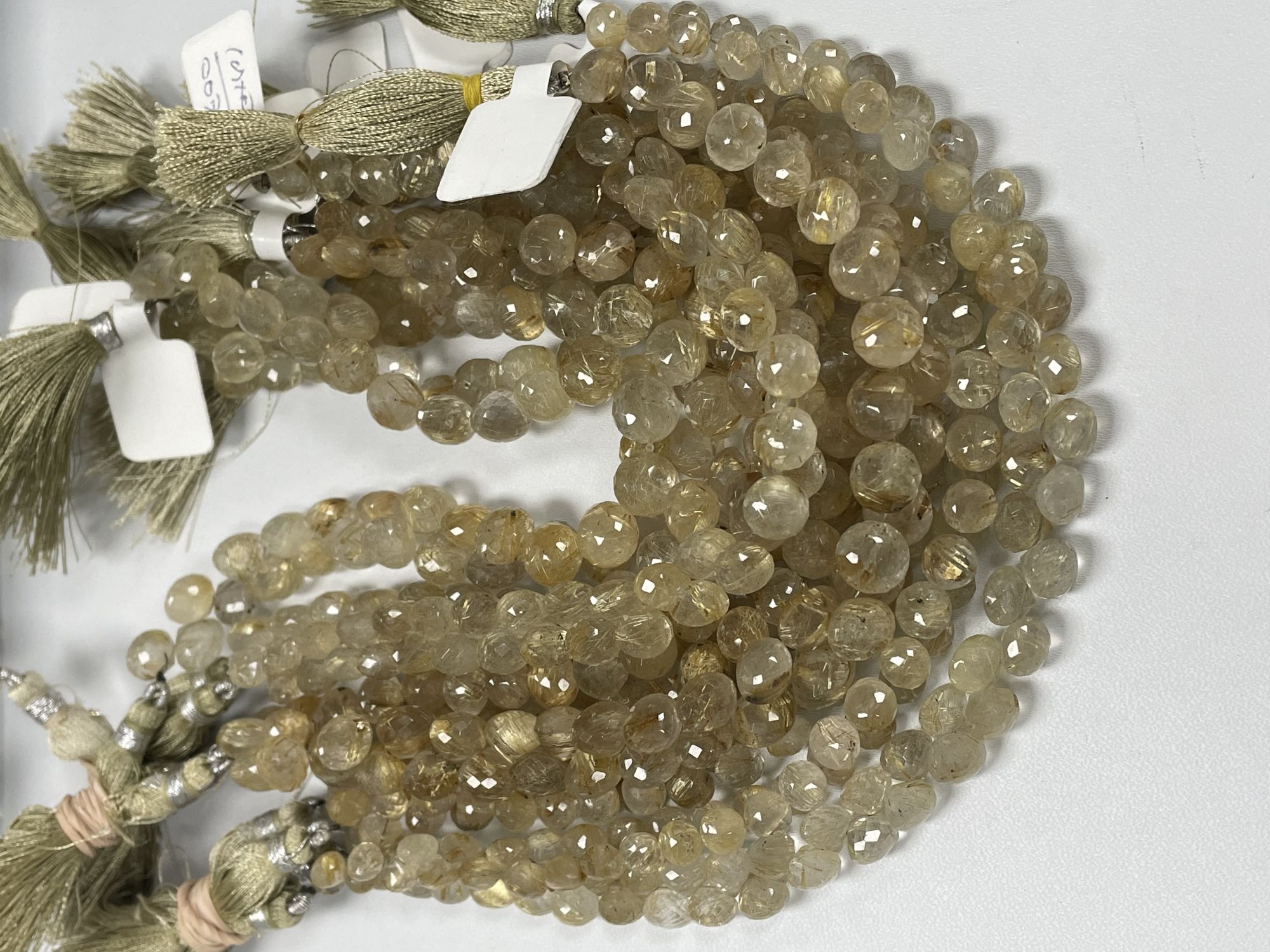 Golden Rutilated Quartz Onion Faceted