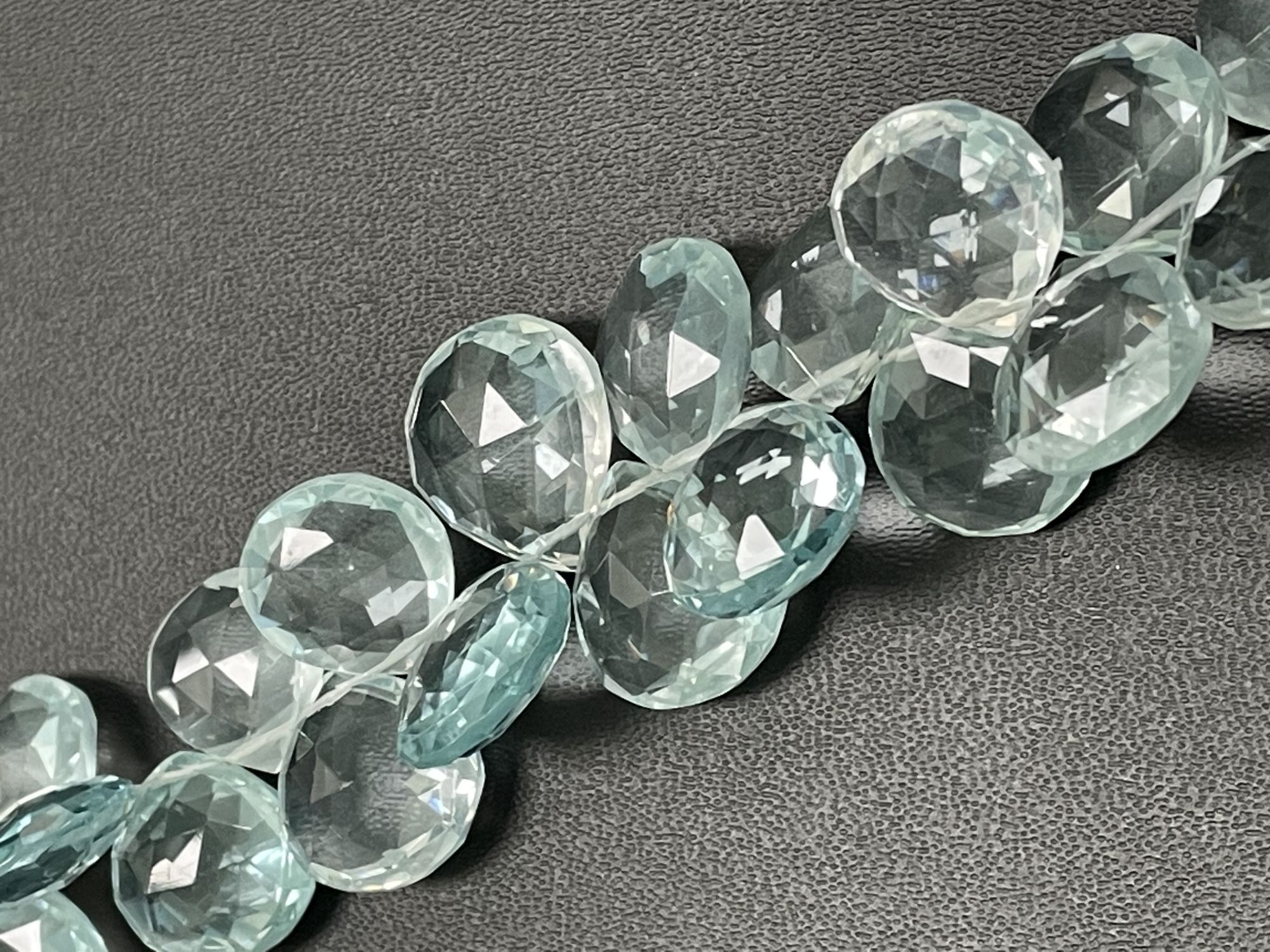 Aquamarine Hydro Quartz Heart Faceted