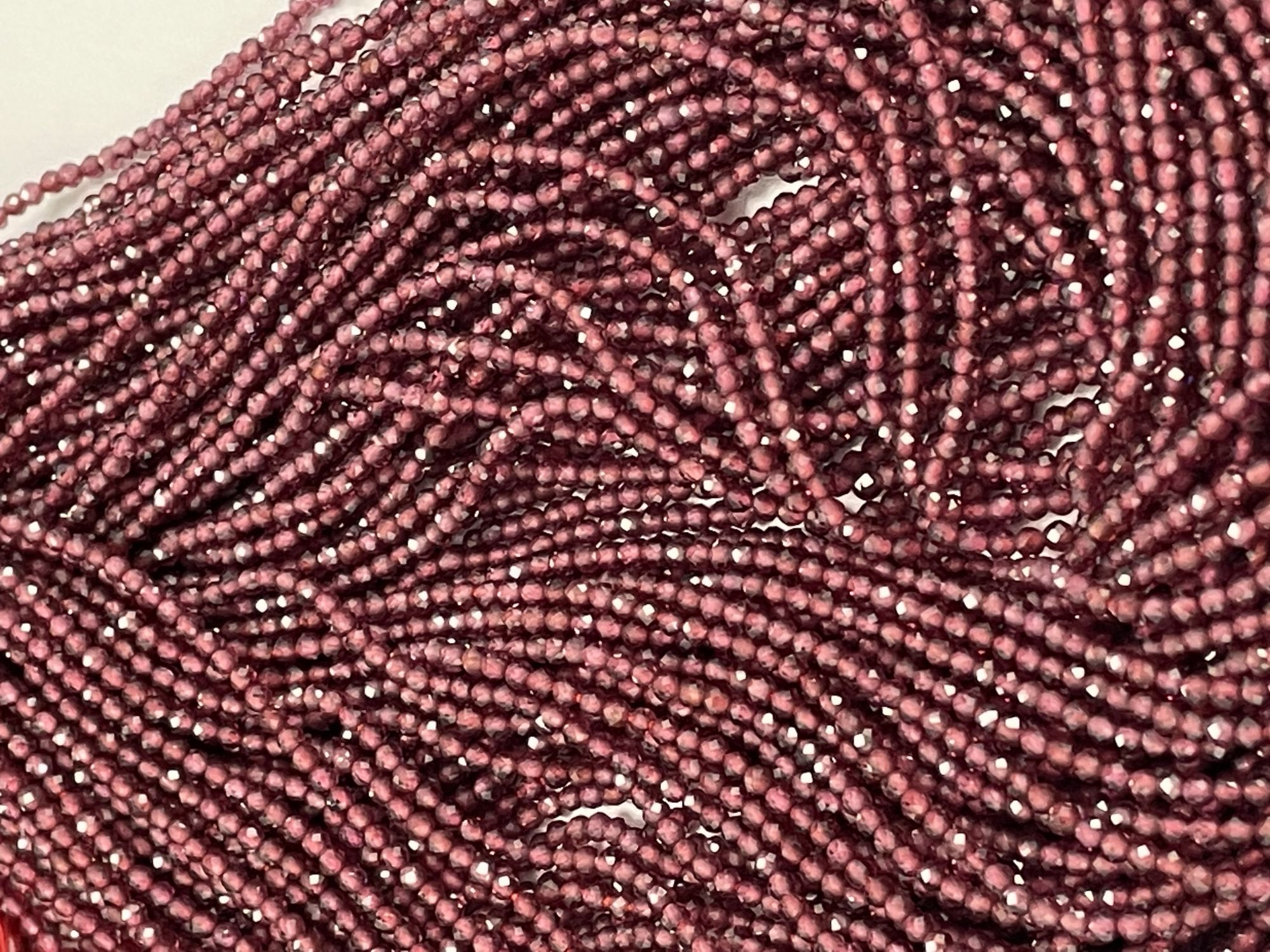 Red Garnet Rondelle Faceted