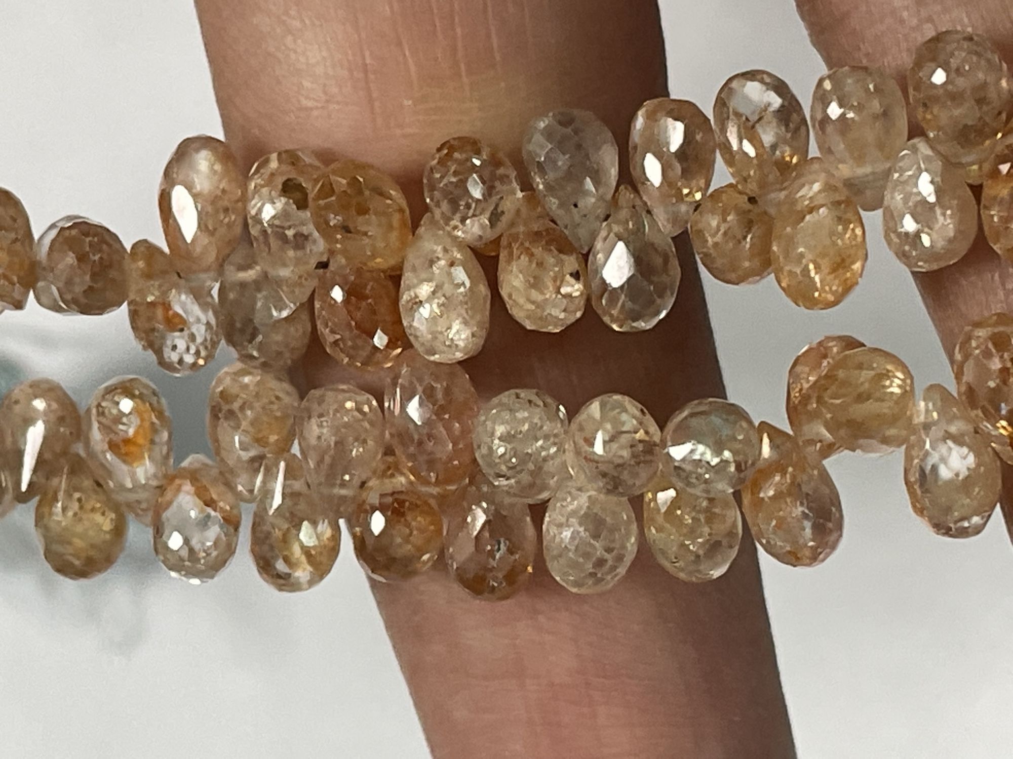 Orange Zircon Drop Faceted