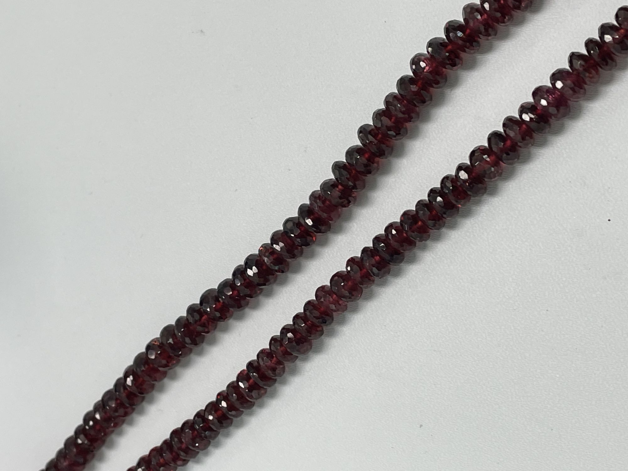 Red Garnet Rondelle Faceted