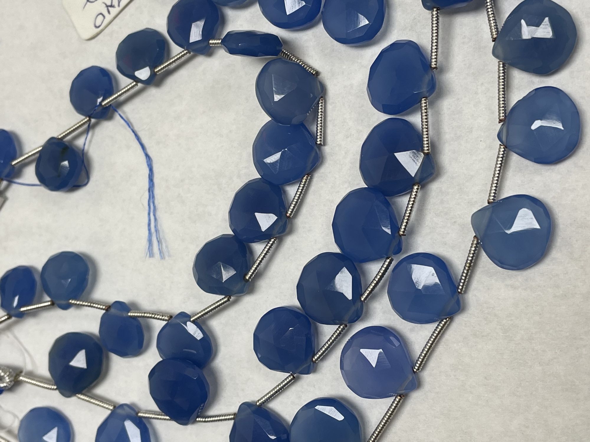 Blue Chalcedony Heart Faceted