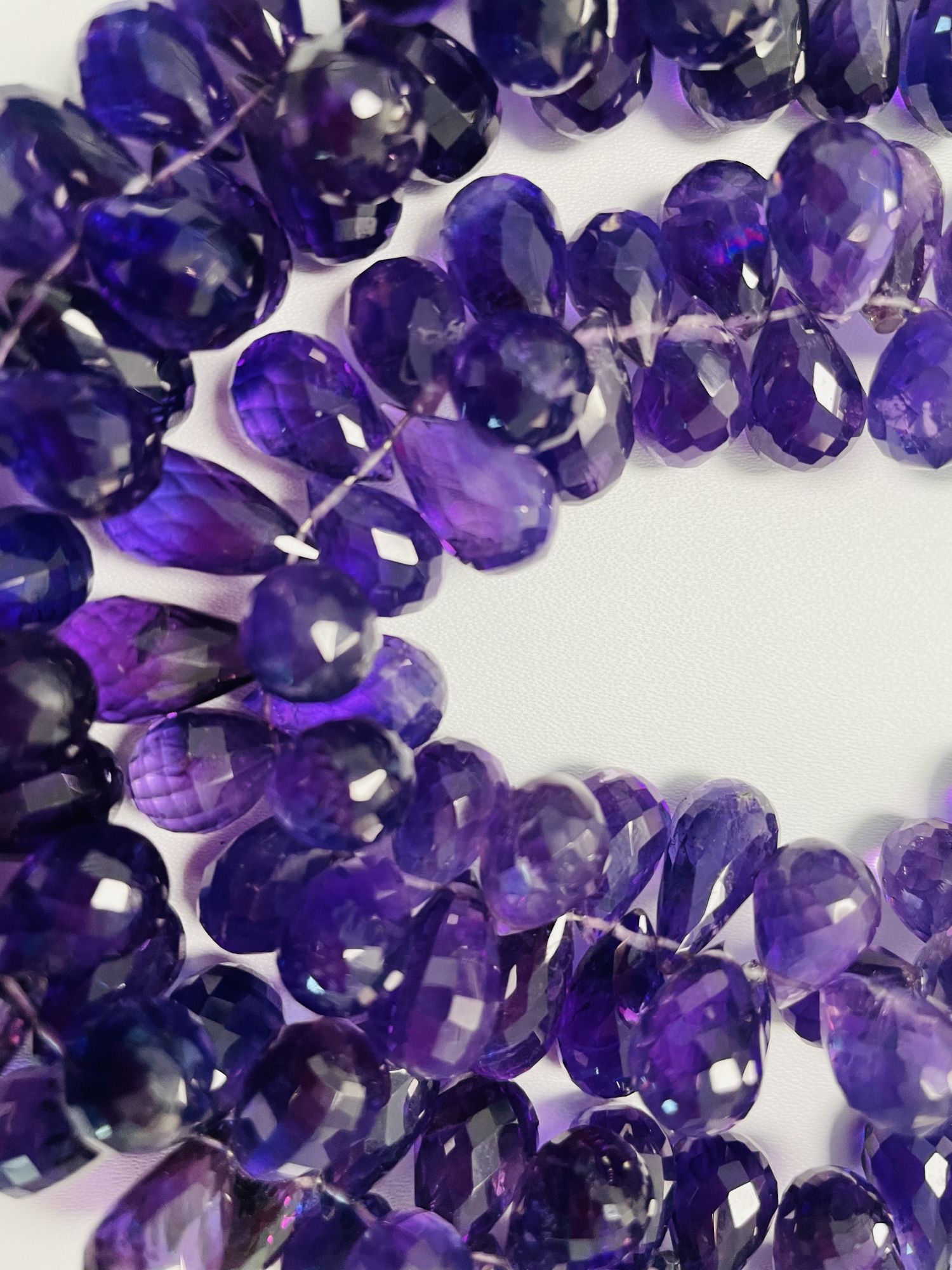 Purple Amethyst Drop Faceted