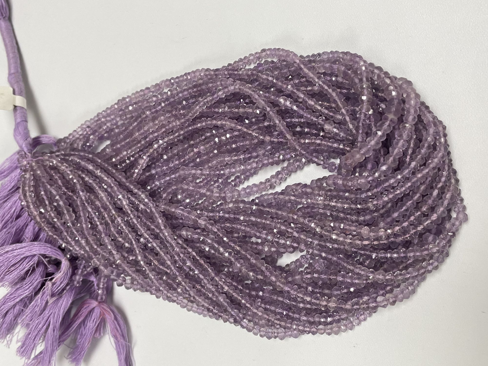 Pink Amethyst Rondelle Faceted