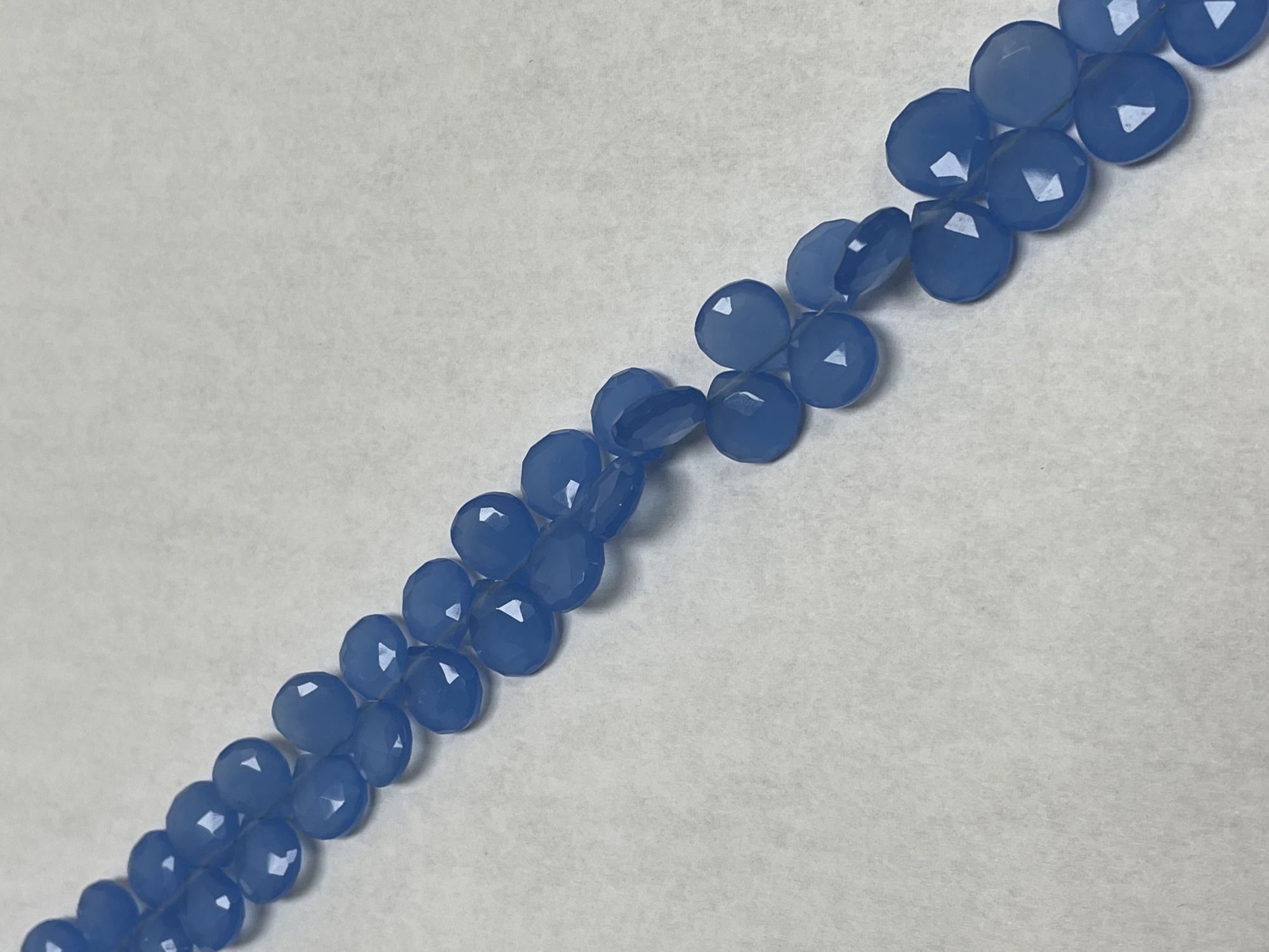 Blue Chalcedony Heart Faceted