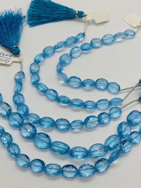 Sky Blue topaz  Ovals Faceted