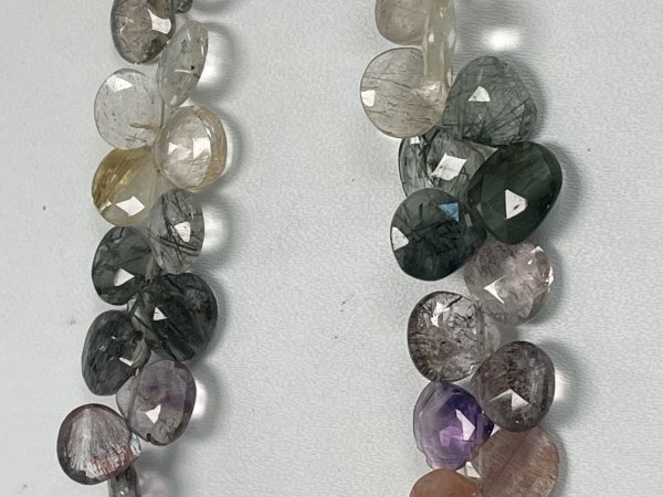 Rutilated Quartz Heart Faceted