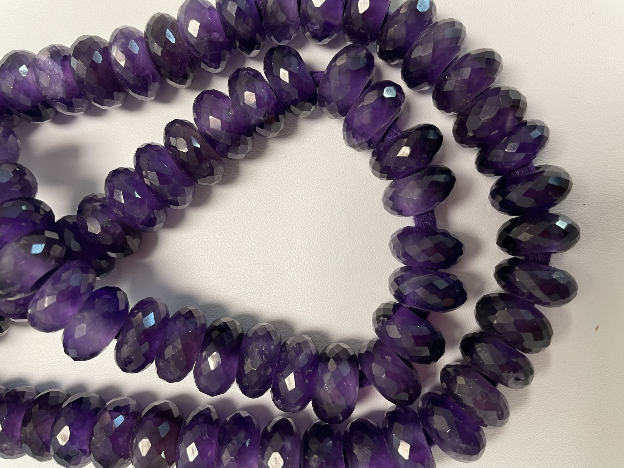 Purple Amethyst Rondelle Faceted