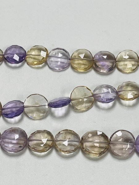 Ametrine Coin Faceted