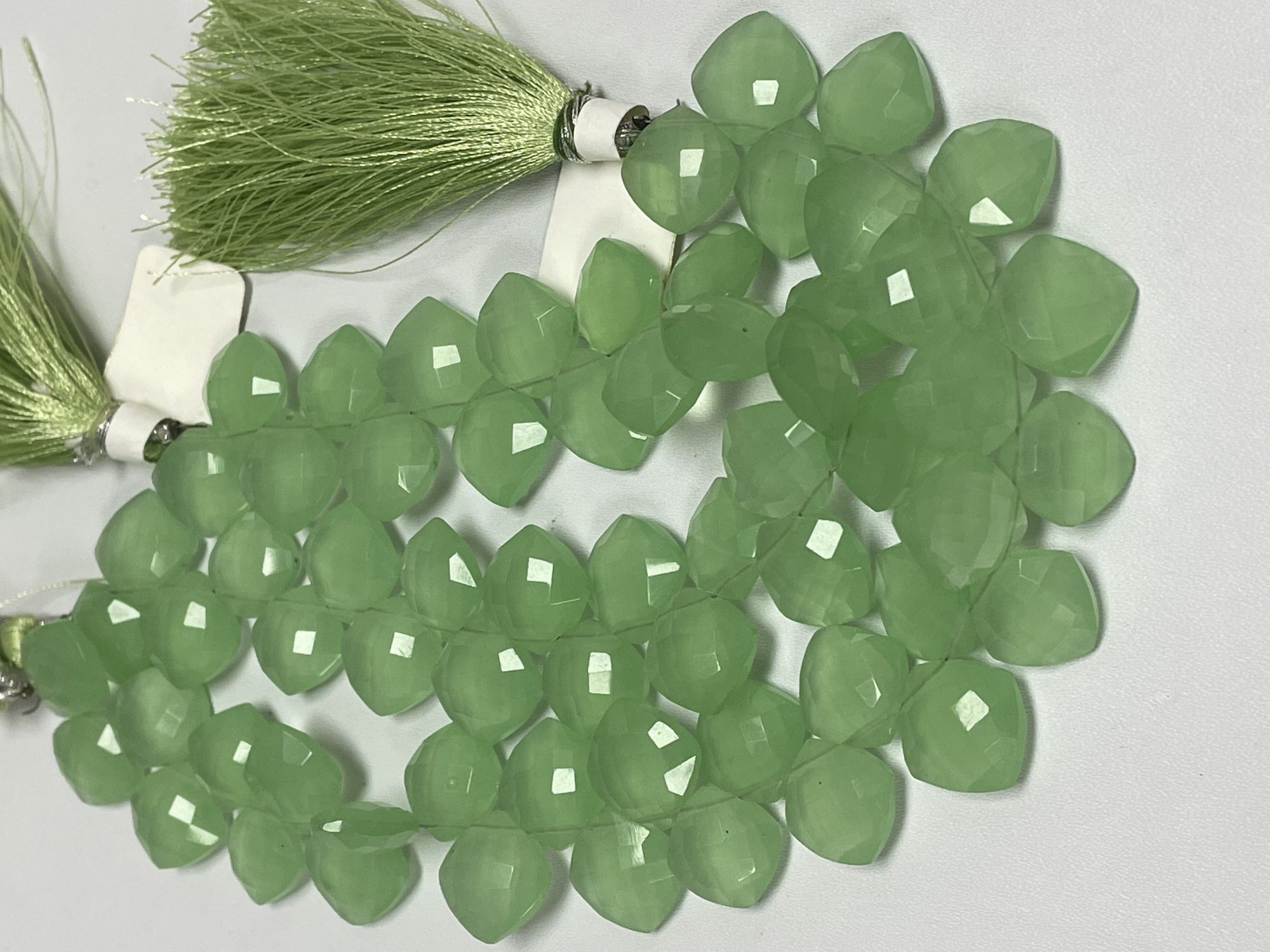 Green Chalcedony Cushion Faceted