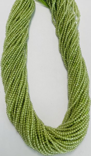 Peridot Rondelle Faceted